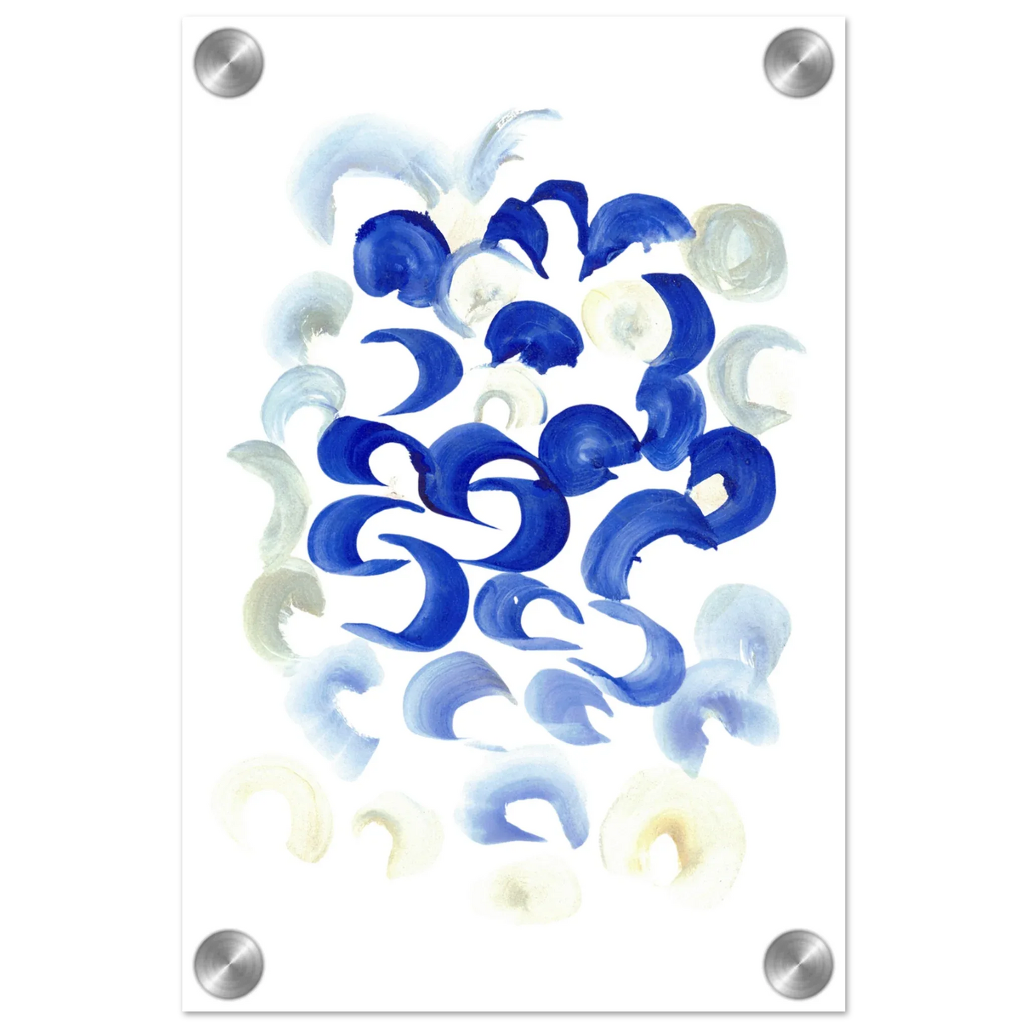 Impression sur acrylique brillante Blue Swirls | Art contemporain par Laure Leprince - Laure Leprince - Artiste Peintre