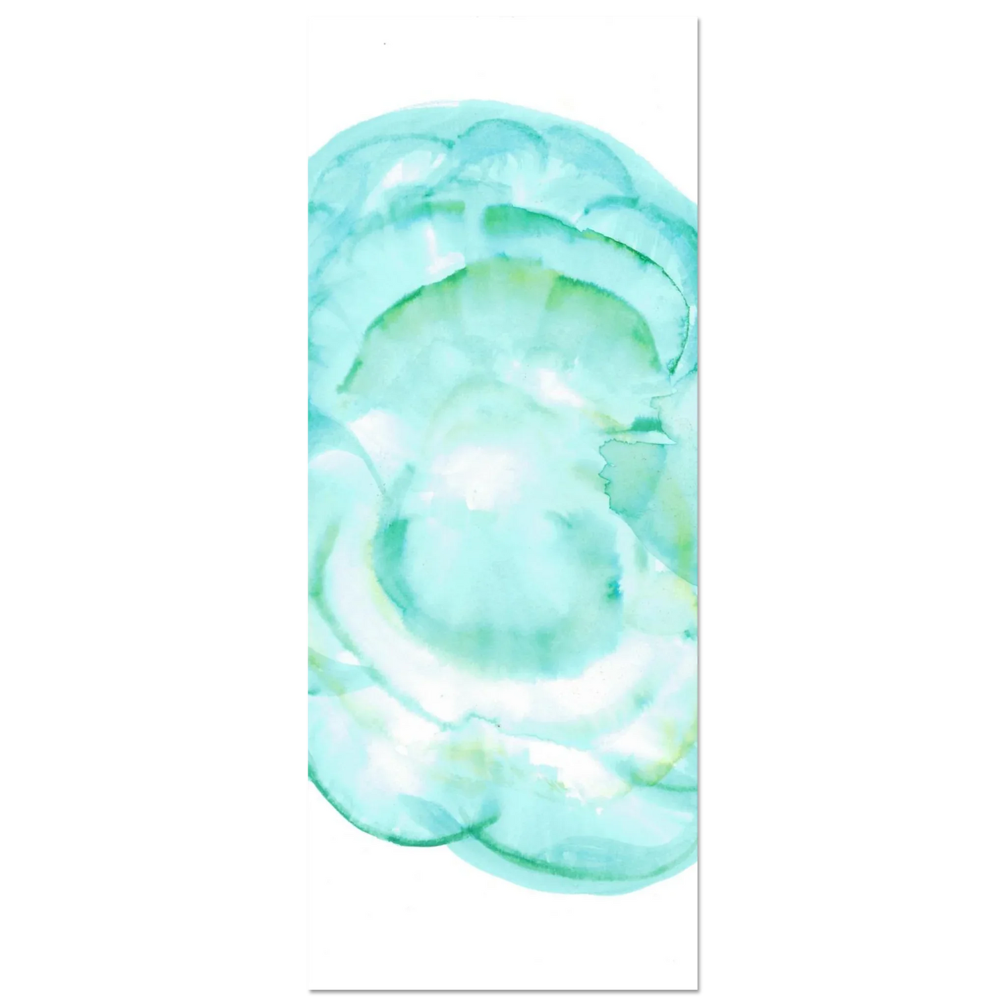 Oceanic Dream Premium Matte Poster - Serene Teal & Green Abstract Watercolor Art - Laure Leprince - Artiste Peintre