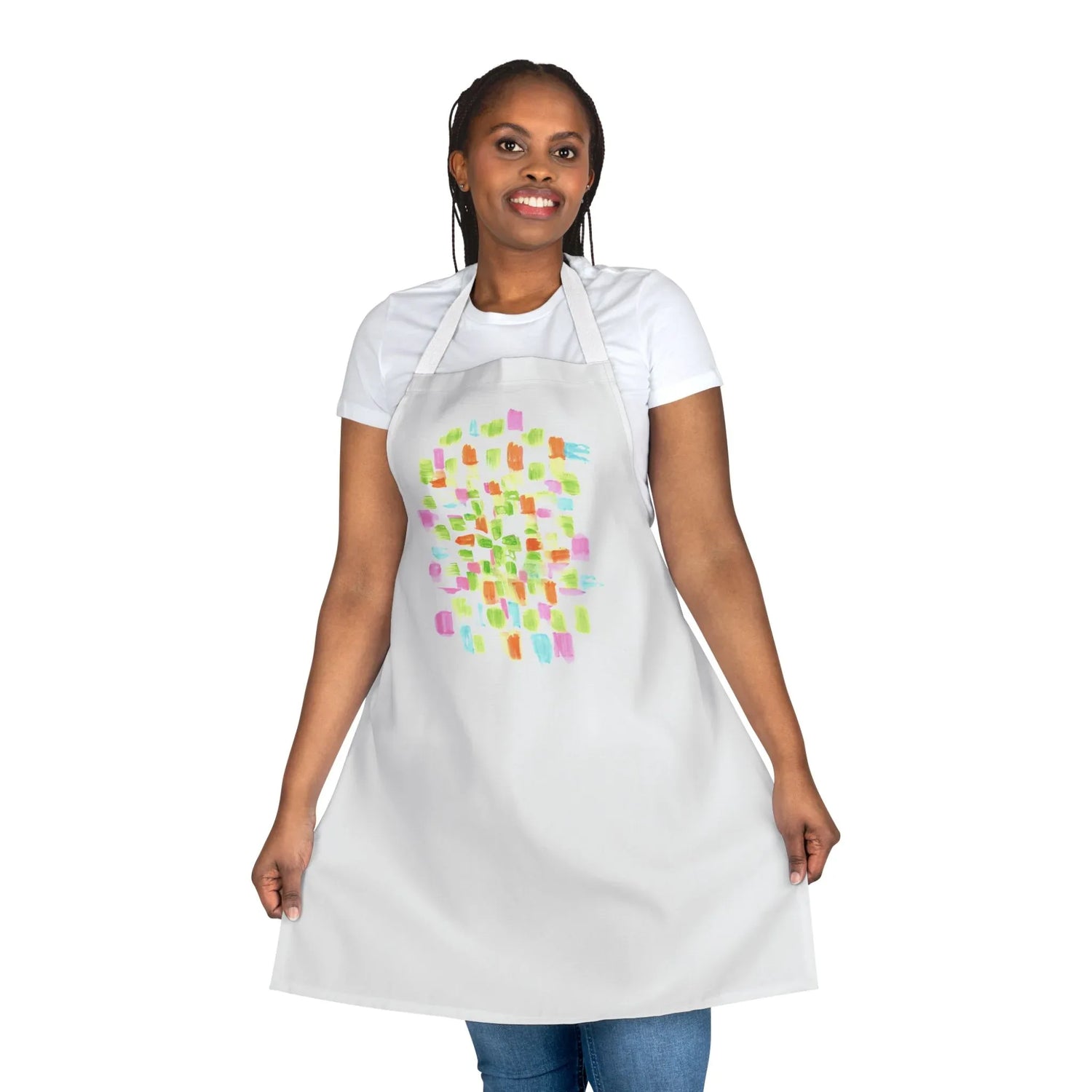 Abstract Apron Pastel Mosaic– Artistic Kitchen Chef Gift - Laure Leprince - Artiste Peintre