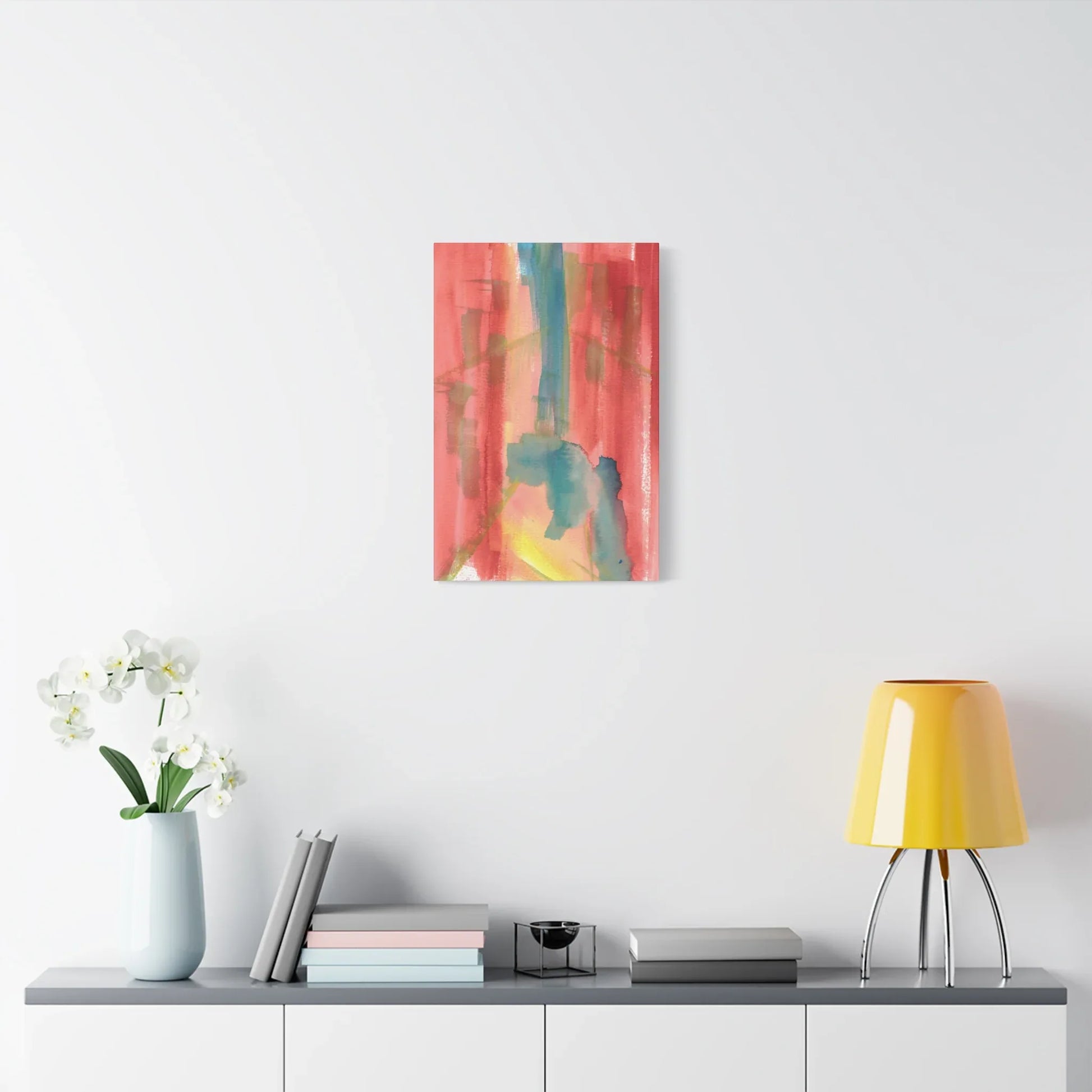 Abstract Watercolor Canvas Art Color Surge – Coastal Elegance & Sustainable Design - Laure Leprince - Artiste Peintre