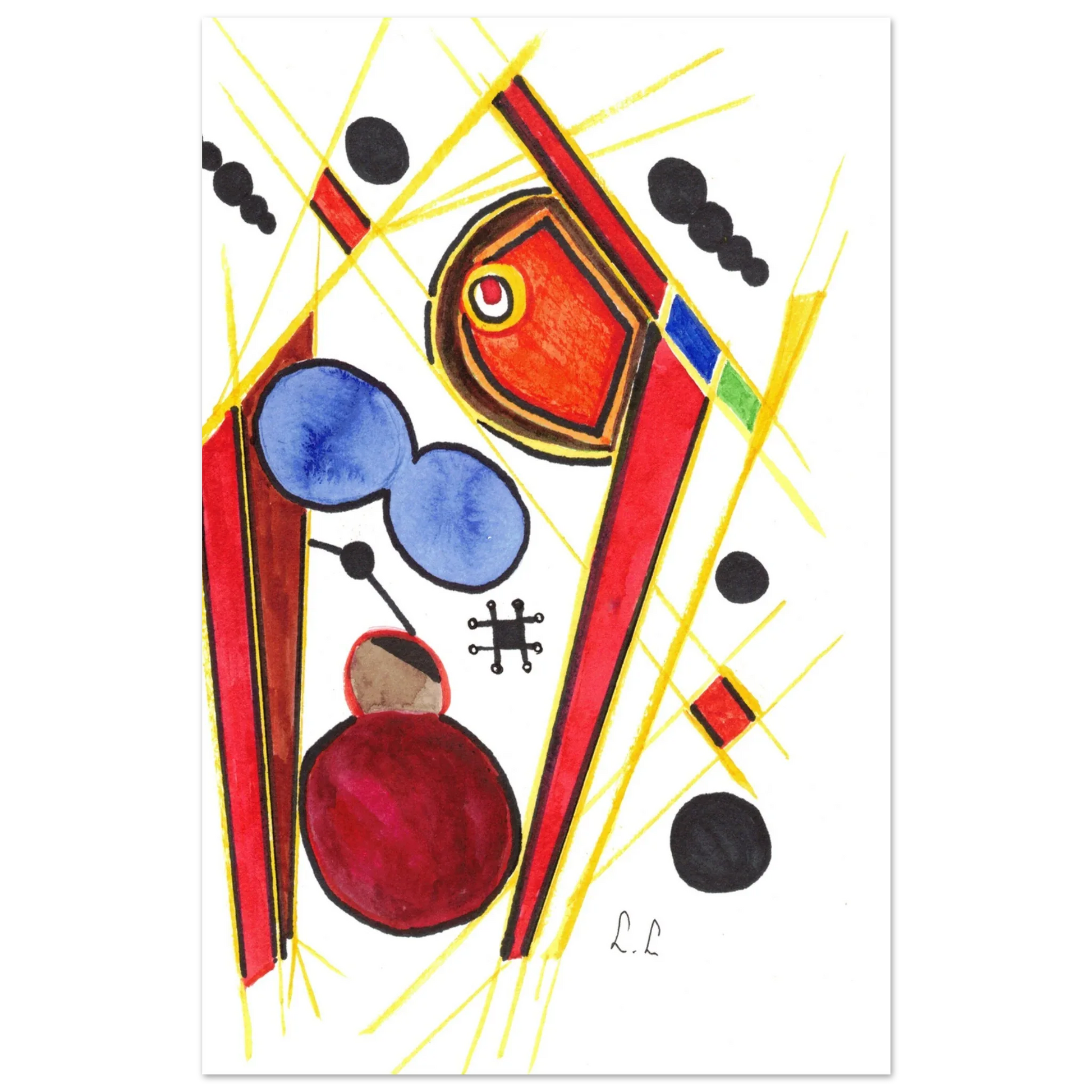 Affiche premium sur papier mat – Art mural de qualité supérieure - Laure Leprince - Artiste Peintre