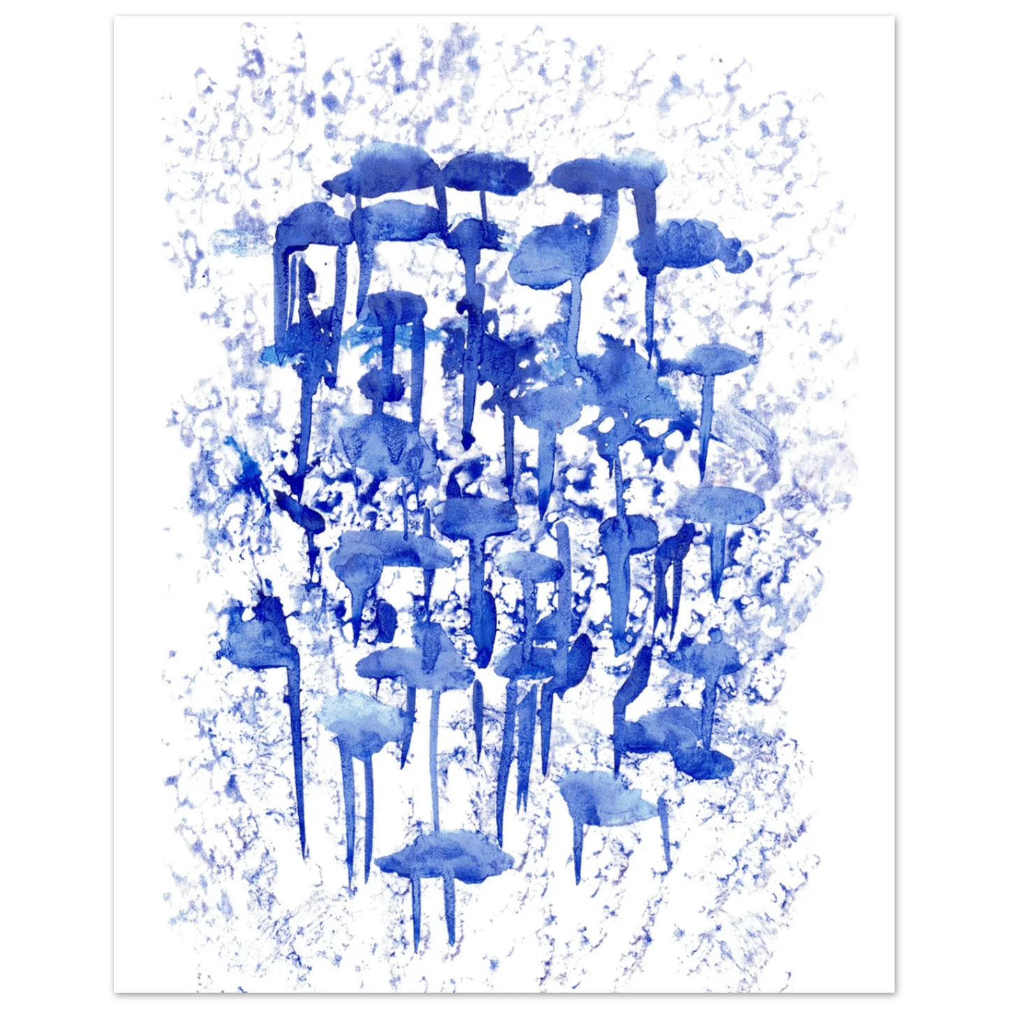 Affiche premium sur papier mat Forêt Indigo – Art mural de qualité supérieure - Laure Leprince - Artiste Peintre