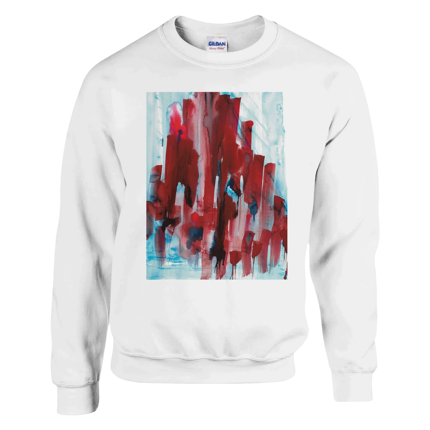 Sweatshirt Unisexe Classique Crimson Tower– Impression Artistique Multicolore - Laure Leprince - Artiste Peintre