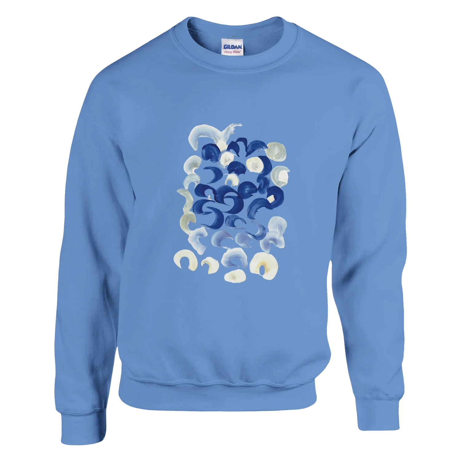 Sweatshirt Unisexe Classique Blue Swirls – Impression Artistique Multicolore - Laure Leprince - Artiste Peintre