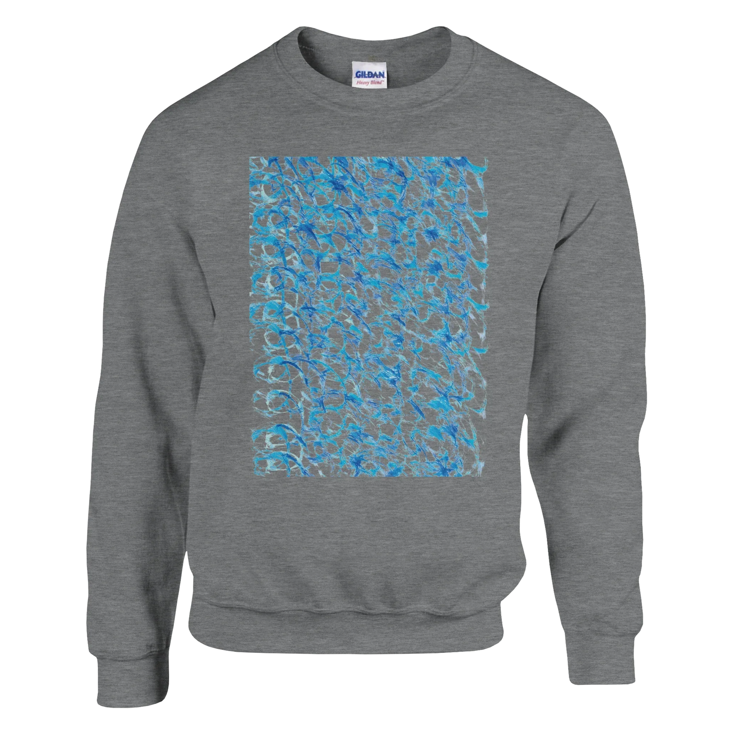 Sweatshirt Unisexe Classique Blue Waves– Impression Artistique Multicolore - Laure Leprince - Artiste Peintre