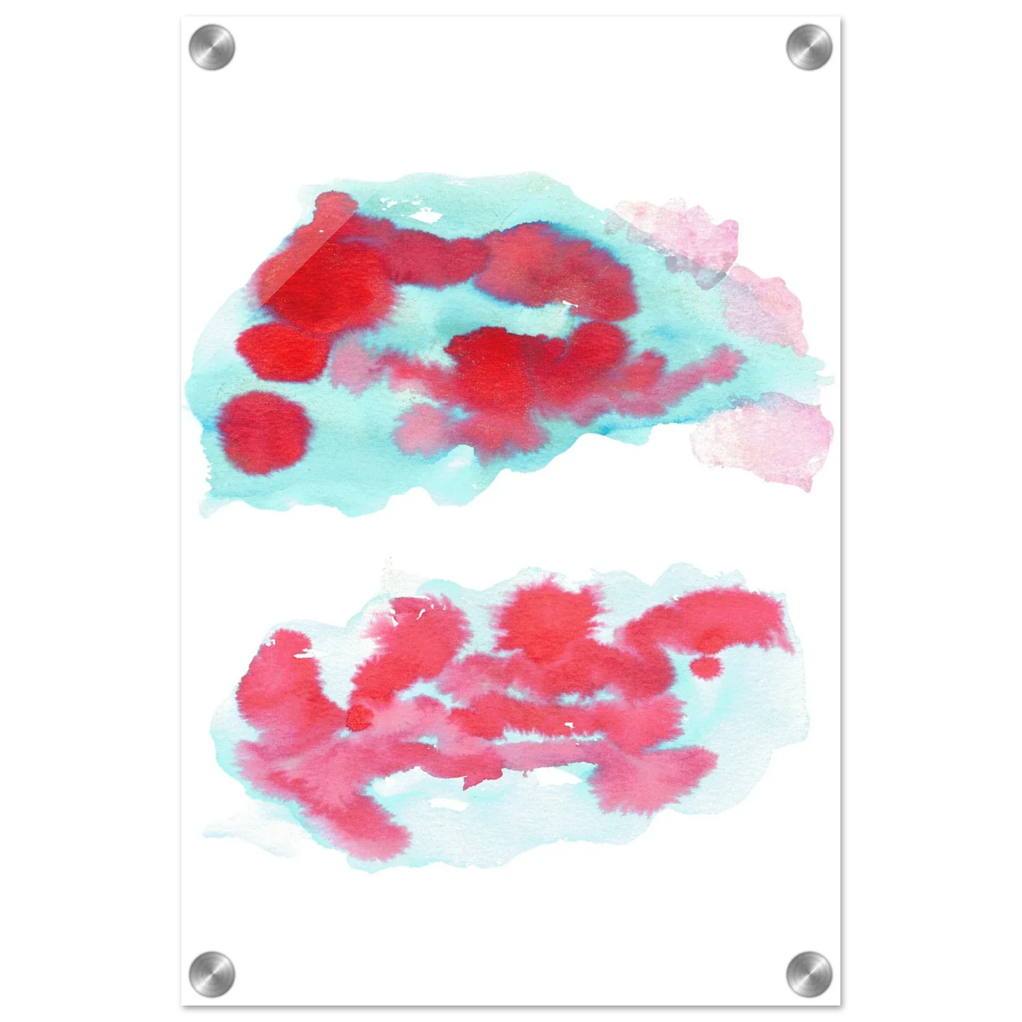 Impression sur acrylique brillante Brumes Carmin | Art contemporain par Laure Leprince - Laure Leprince - Artiste Peintre
