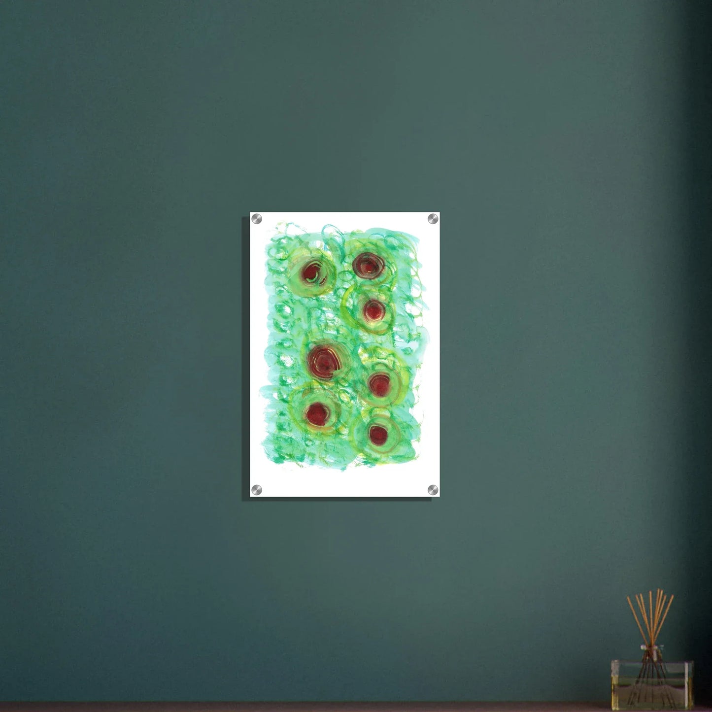Impression sur acrylique brillante Green Echo | Art contemporain par Laure Leprince - Laure Leprince - Artiste Peintre