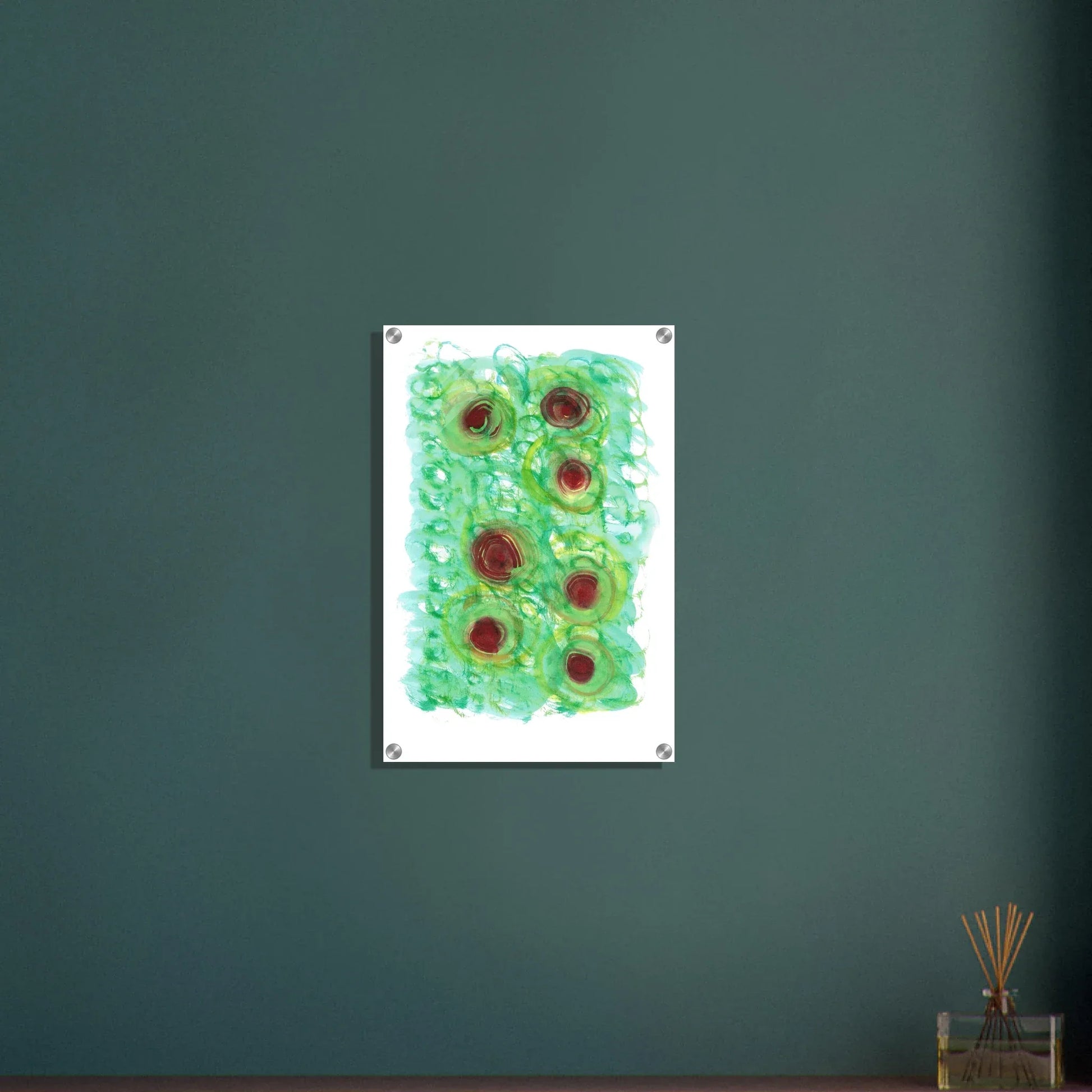 Impression sur acrylique brillante Green Echo | Art contemporain par Laure Leprince - Laure Leprince - Artiste Peintre