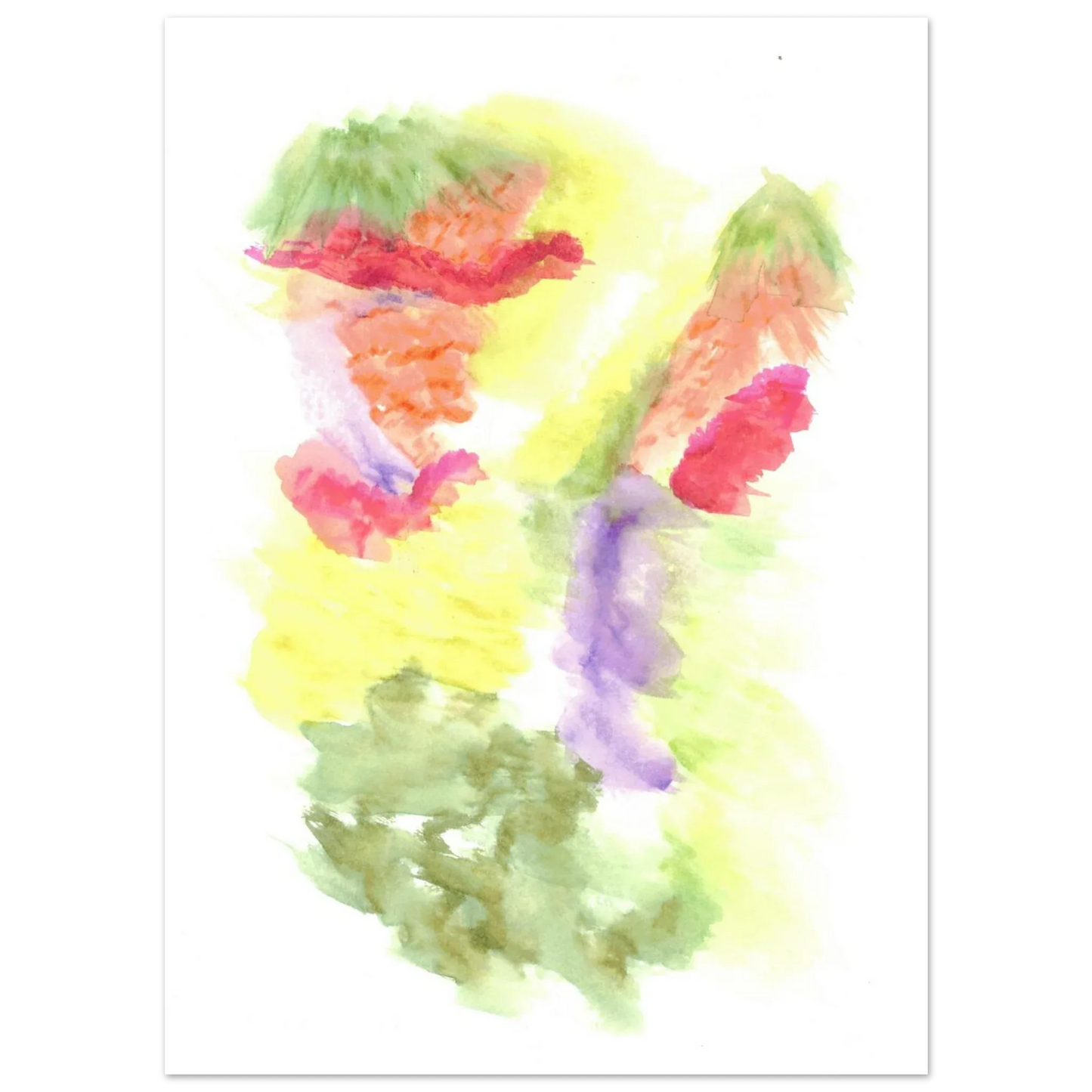 Premium Matte Paper Poster Aquarelle Originale RDJ3-1 - Laure Leprince - Artiste Peintre