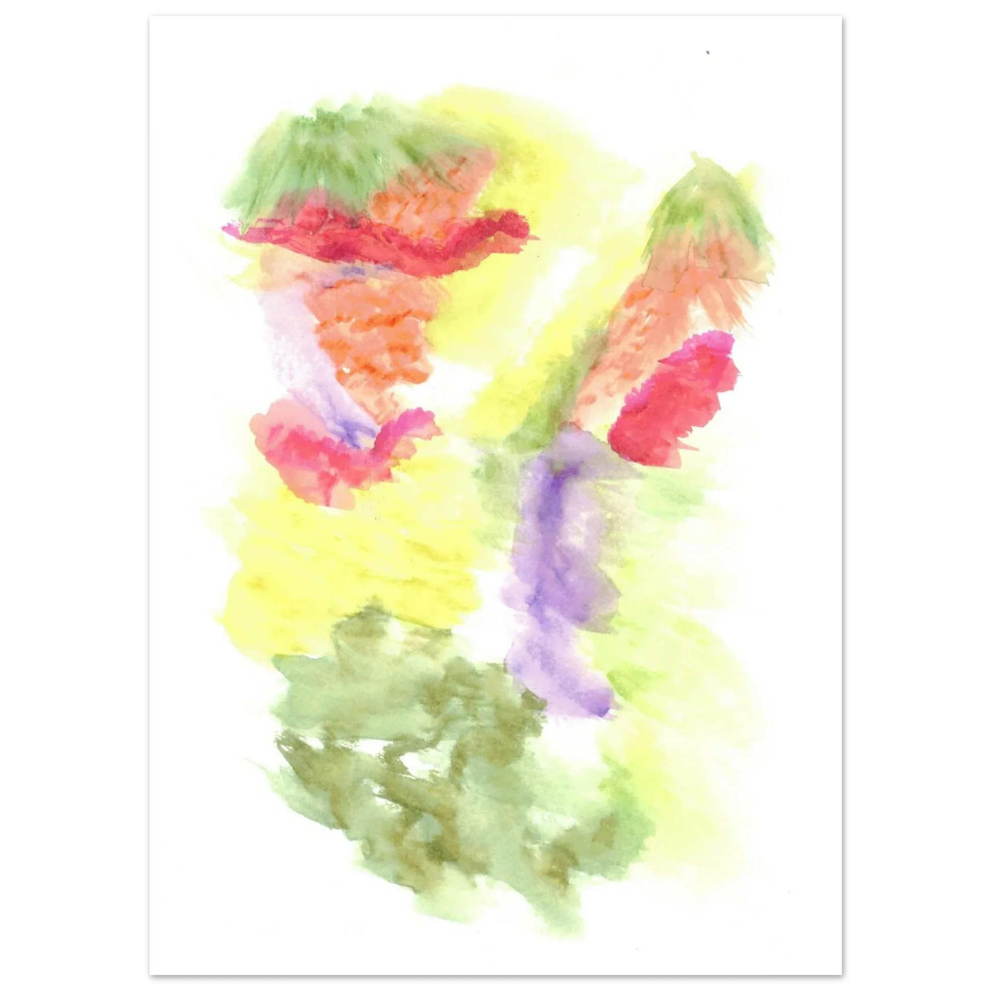 Premium Matte Paper Poster Aquarelle Originale RDJ3-1 - Laure Leprince - Artiste Peintre