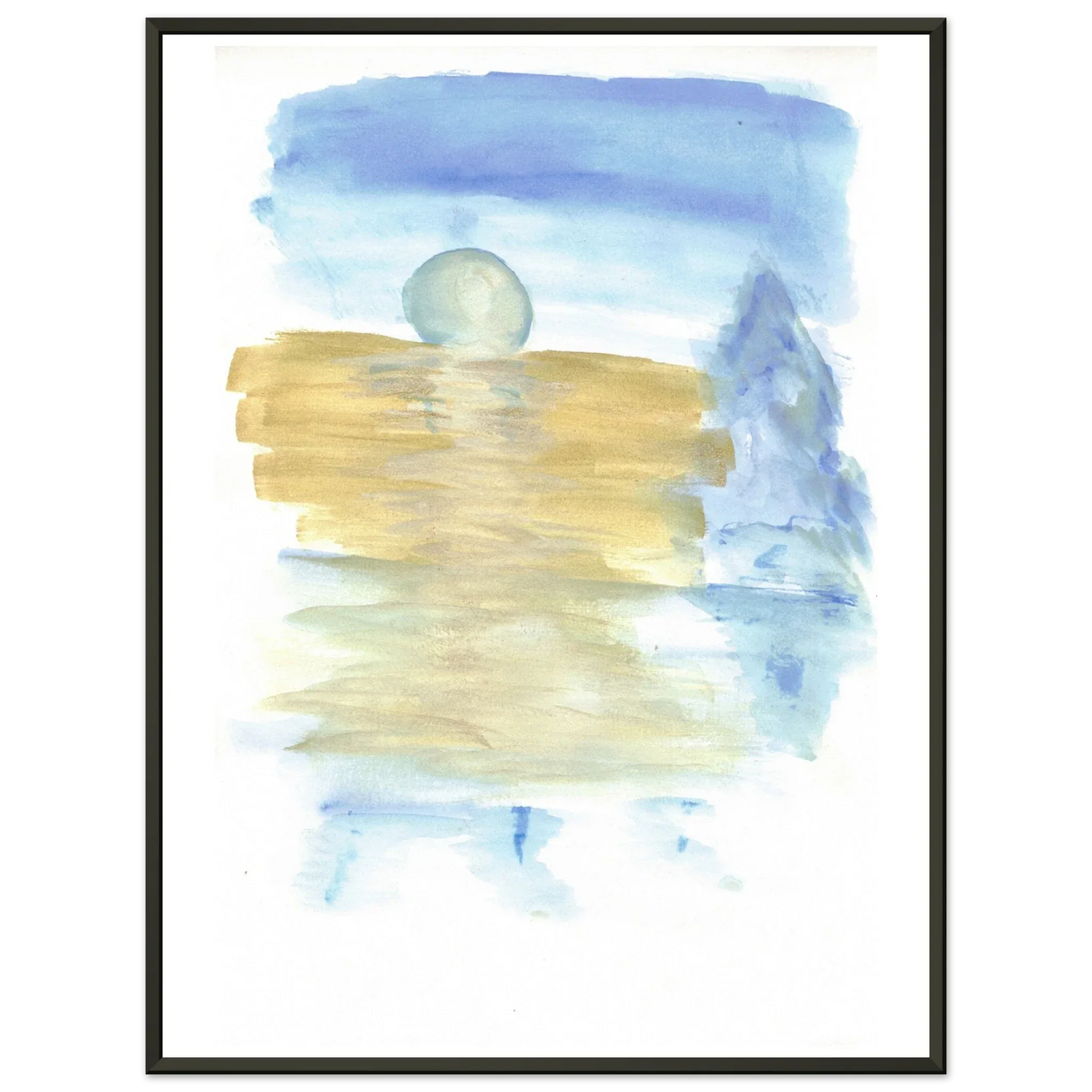 Classic Semi-Glossy Paper Metal Framed Post Blue Horizon - Laure Leprince - Artiste Peintre