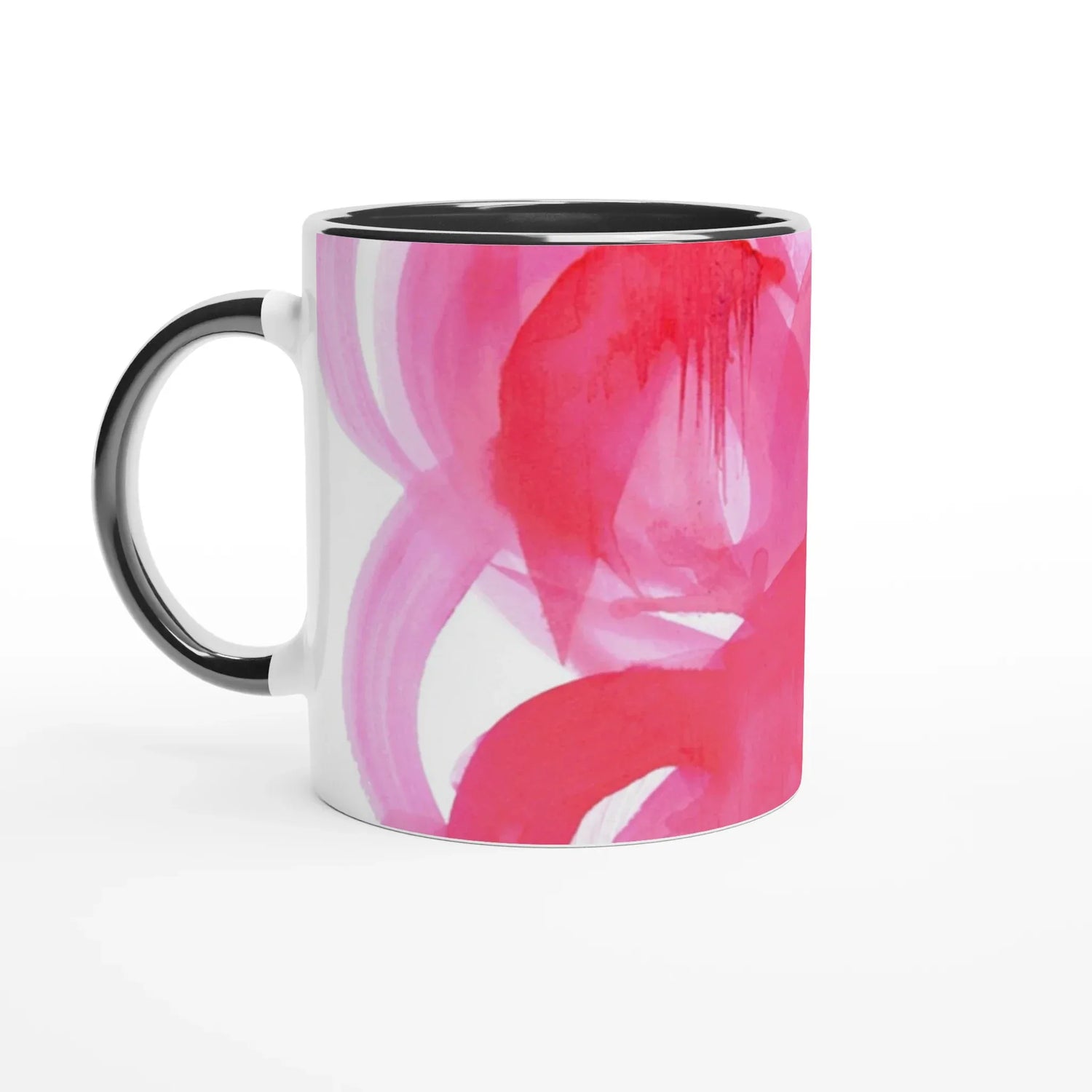 Mug Céramique Blanc 325ml Intérieur Coloré - Ruby Drift Personnalisable - Laure Leprince - Artiste Peintre