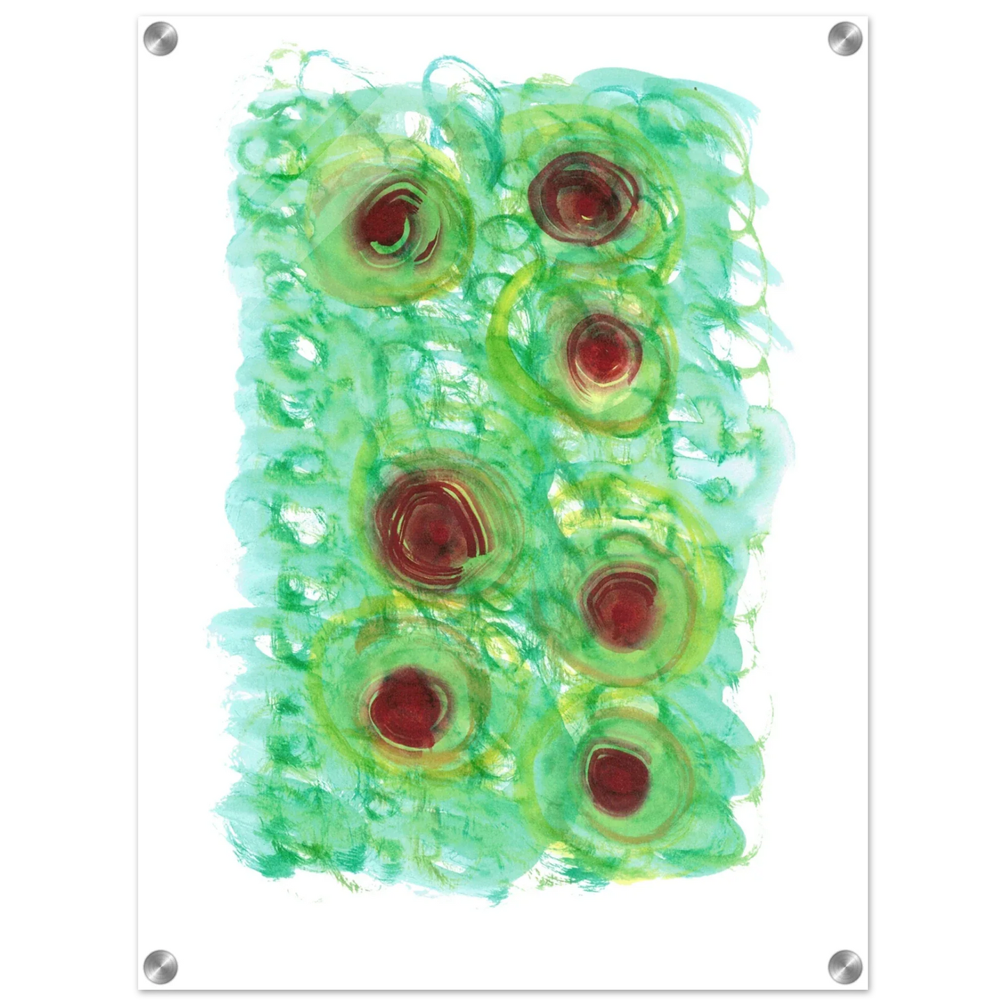 Impression sur acrylique brillante Green Echo | Art contemporain par Laure Leprince - Laure Leprince - Artiste Peintre