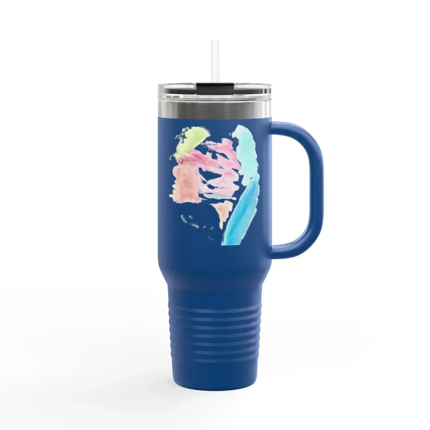 40oz Insulated Travel Mug – Aurora Pastel Watercolor Design - Laure Leprince - Artiste Peintre