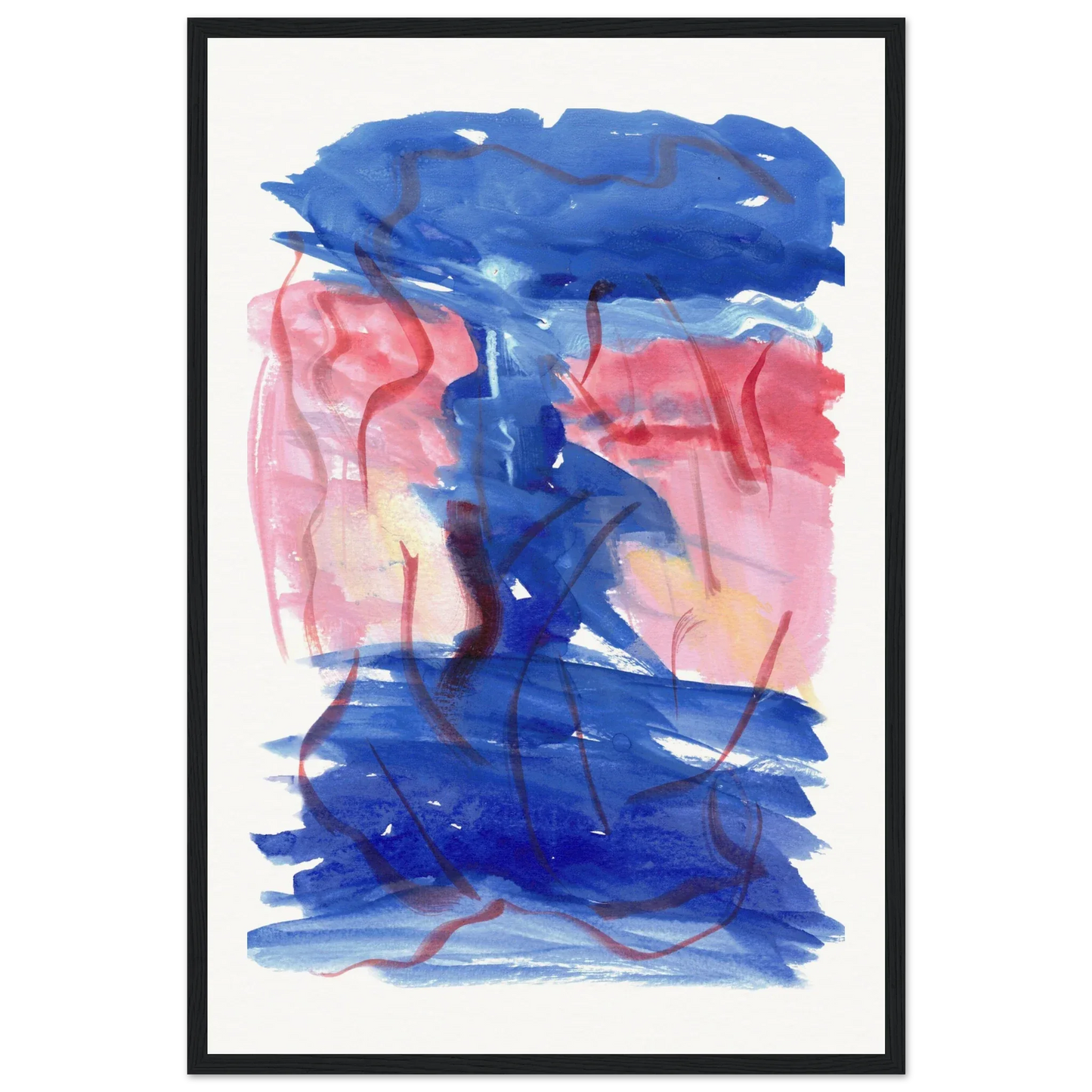 Affiche Encadrée Museum-Quality Matte Paper Wooden Framed Midnight Siren - Laure Leprince - Artiste Peintre