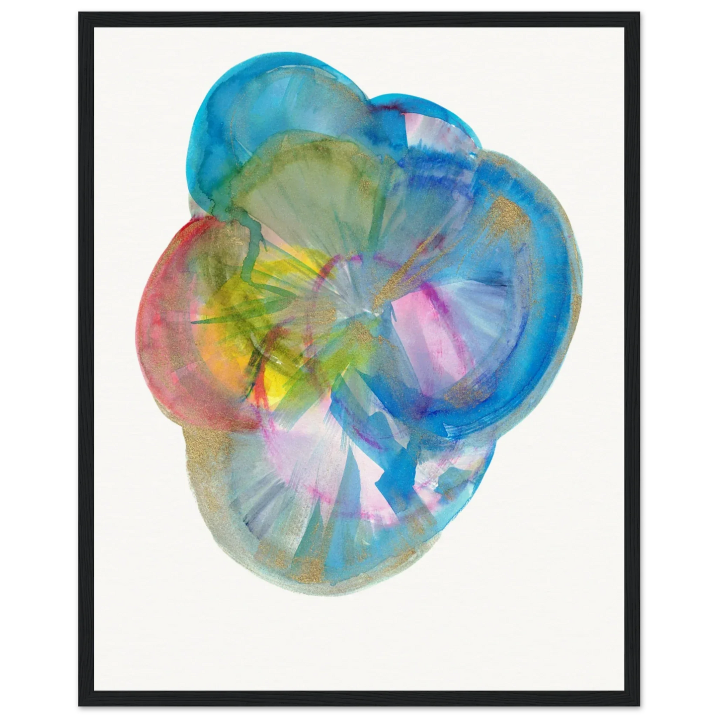 Affiche Encadrée Museum-Quality Matte Paper Wooden Framed Crystal Bloom - Laure Leprince - Artiste Peintre