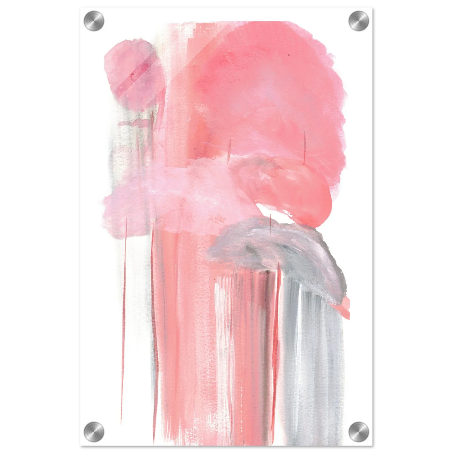 Impression sur acrylique brillante Blush Cascade| Art contemporain par Laure Leprince - Laure Leprince - Artiste Peintre