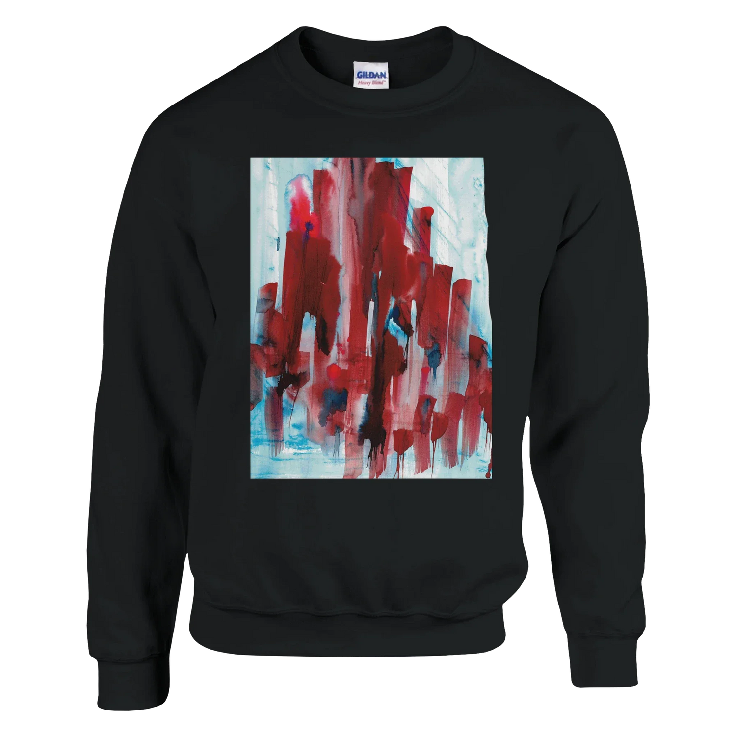 Sweatshirt Unisexe Classique Crimson Tower– Impression Artistique Multicolore - Laure Leprince - Artiste Peintre