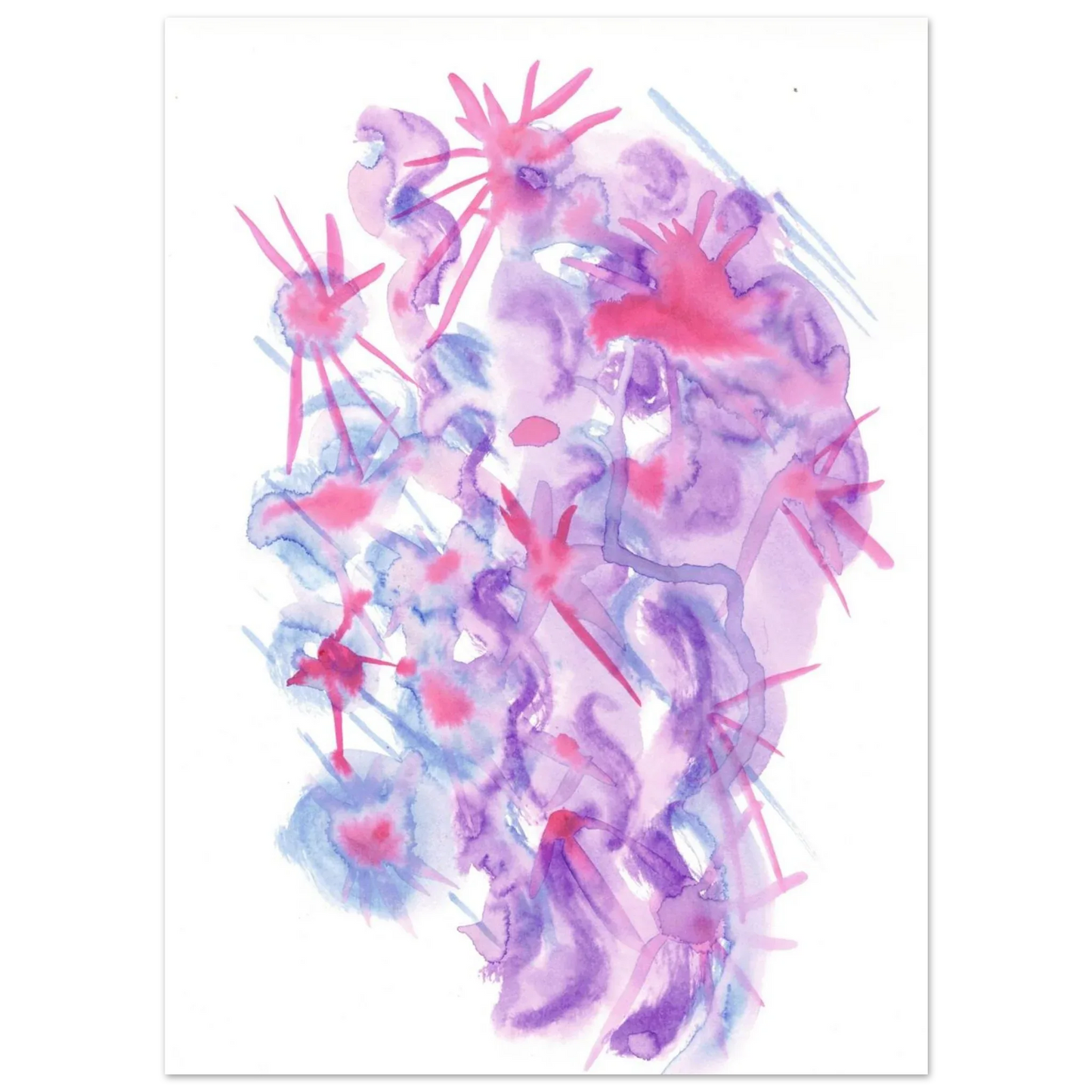 Premium Matte Paper Poster Aquarelle Originale RDJ3-16 - Laure Leprince - Artiste Peintre