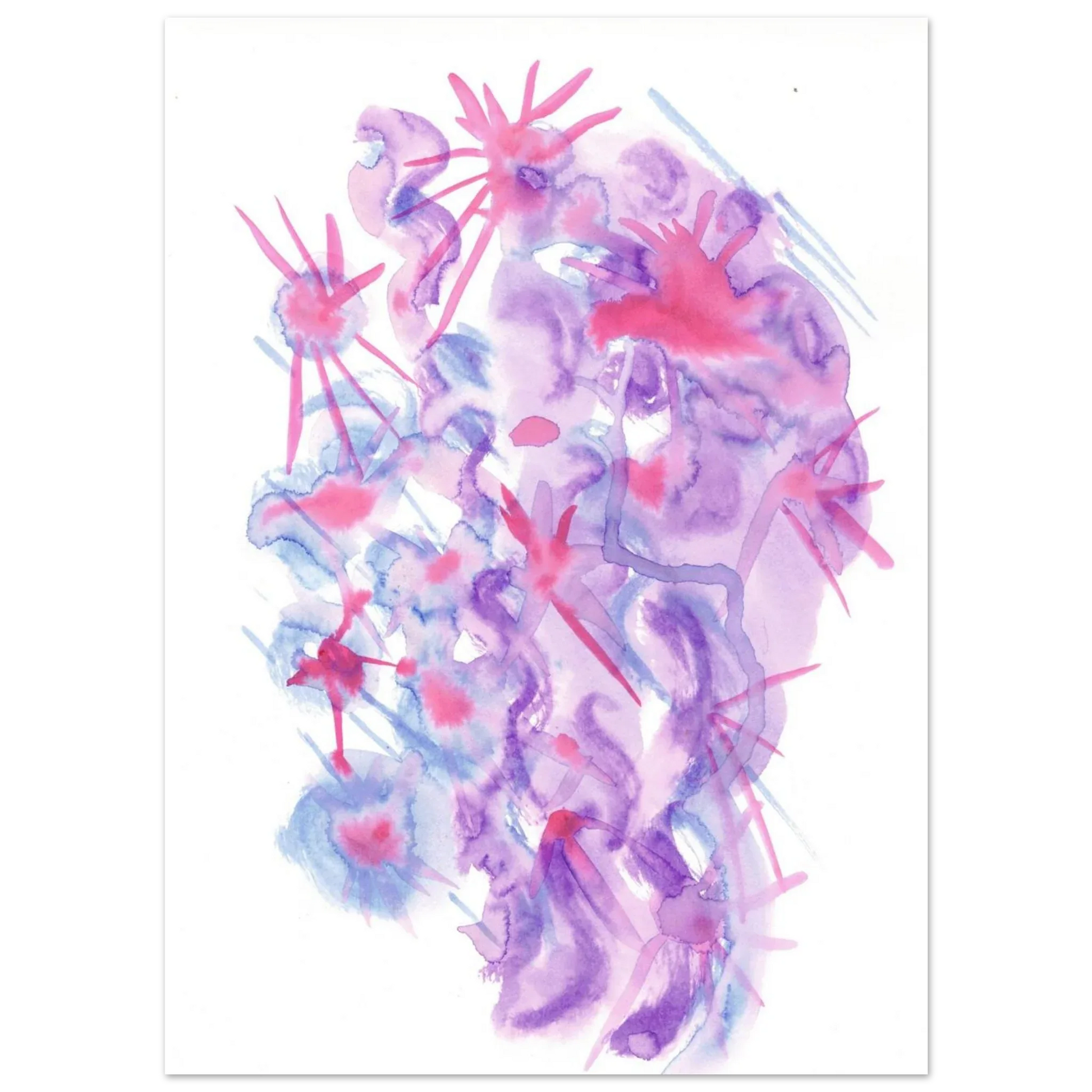 Premium Matte Paper Poster Aquarelle Originale RDJ3-16 - Laure Leprince - Artiste Peintre