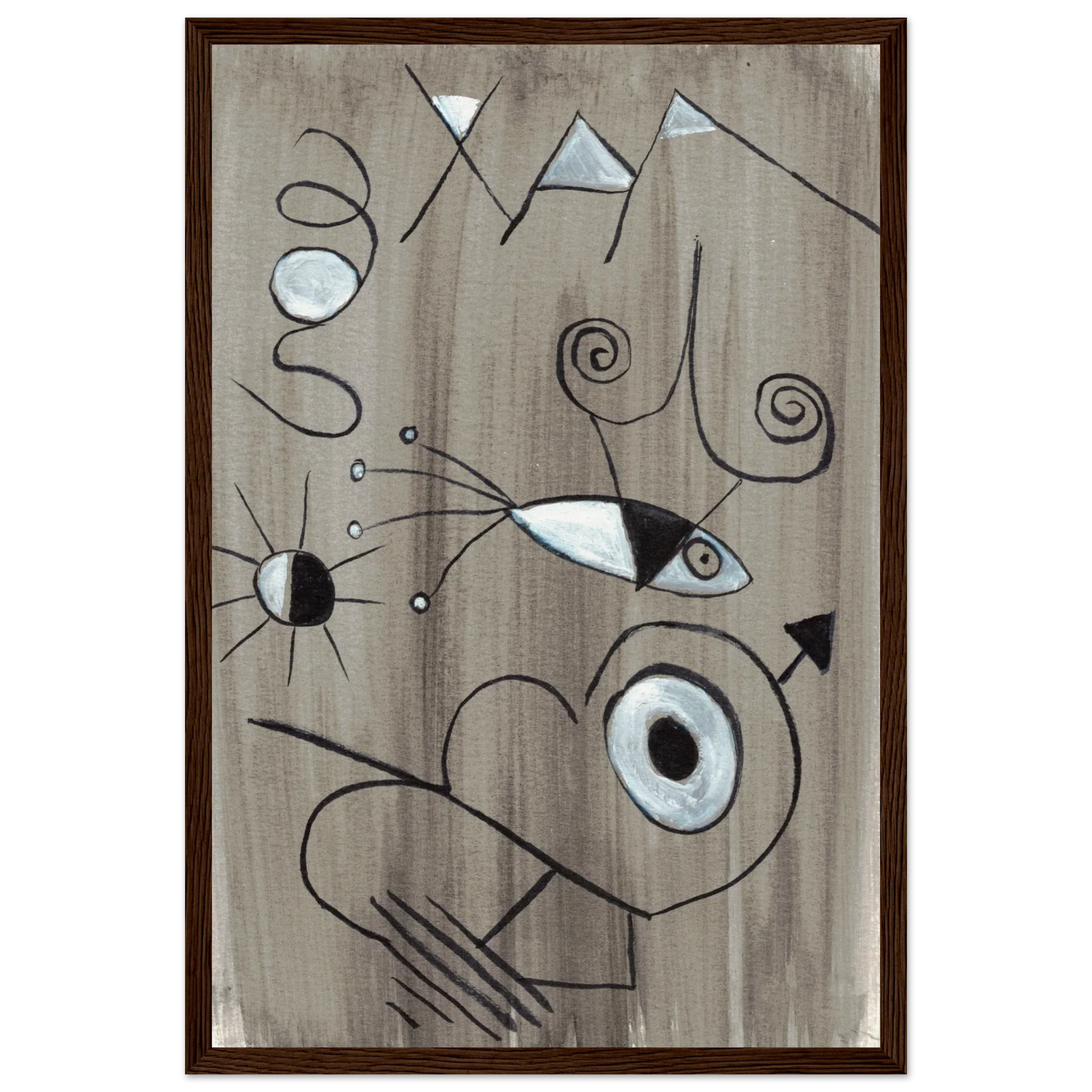 Affiche encadrée bois | Papier mat qualité musée | Aquarelle originale Laure Leprince - Laure Leprince - Artiste Peintre