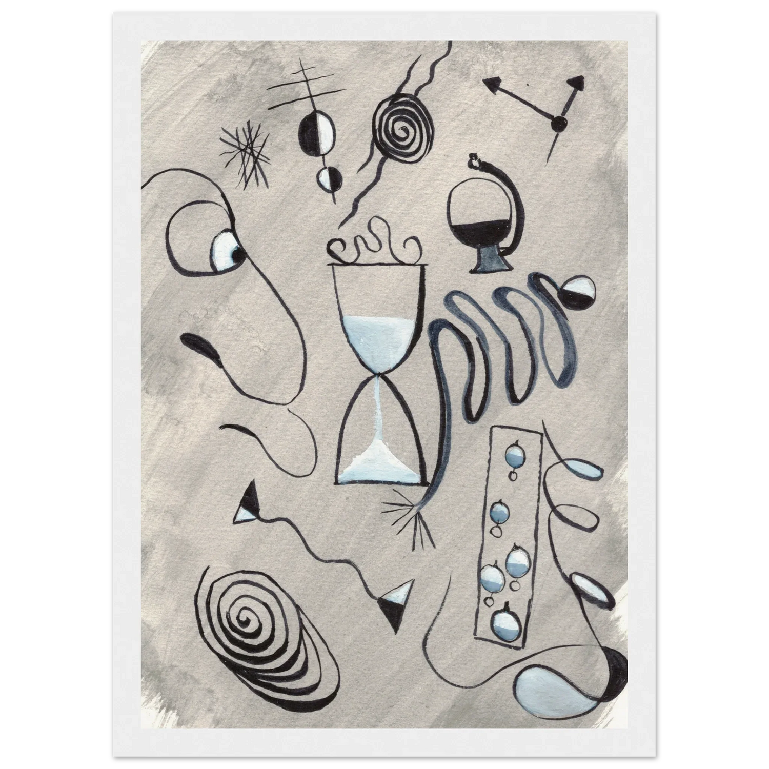 Affiche encadrée bois | Papier mat qualité musée | Aquarelle originale Laure Leprince - Laure Leprince - Artiste Peintre