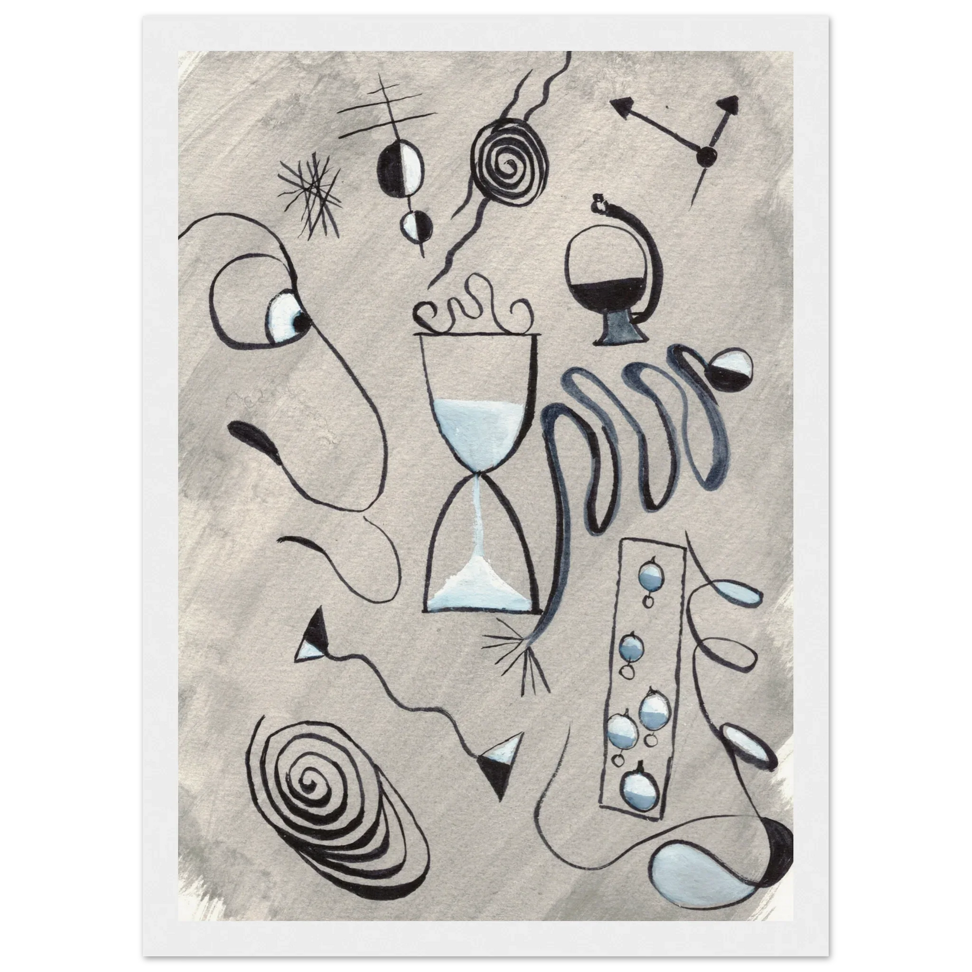 Affiche encadrée bois | Papier mat qualité musée | Aquarelle originale Laure Leprince - Laure Leprince - Artiste Peintre