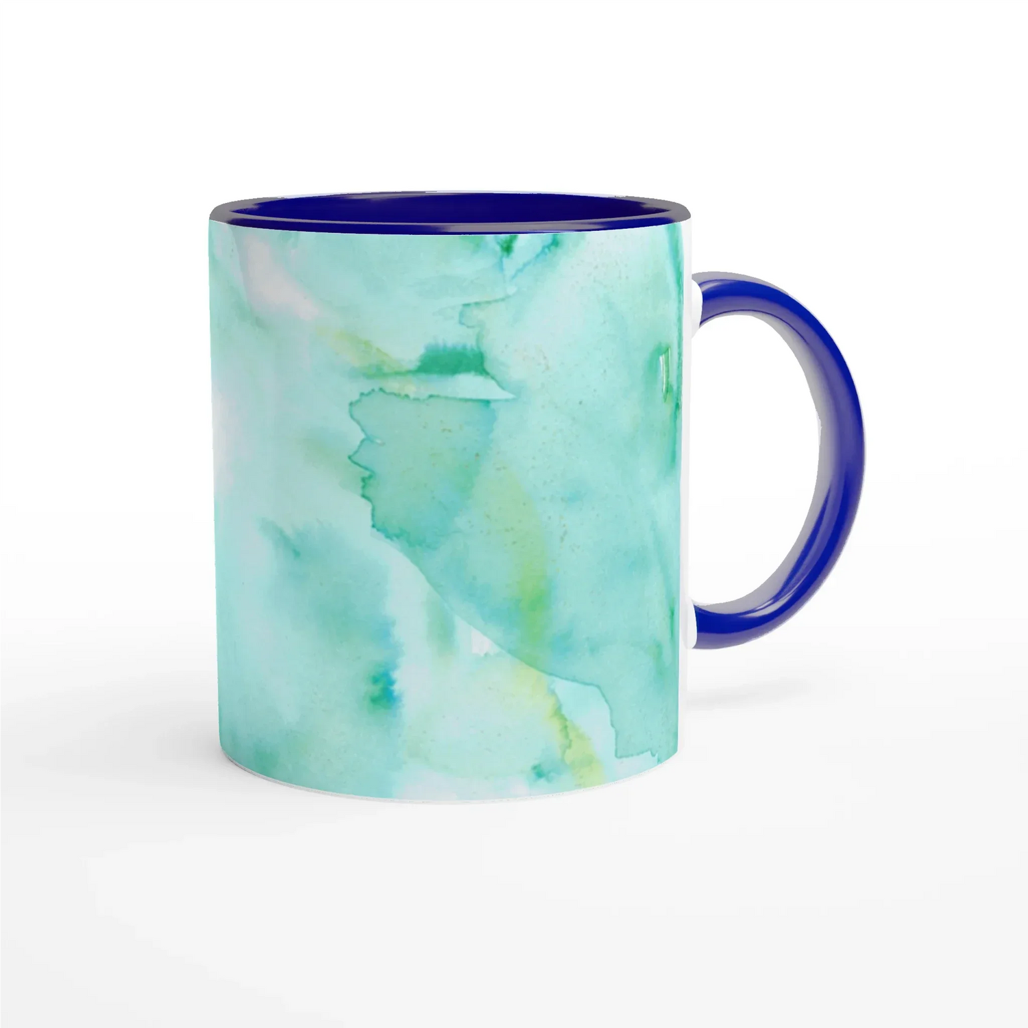 Mug Céramique Blanc 325ml Intérieur Coloré - Petal Drift Personnalisable - Laure Leprince - Artiste Peintre