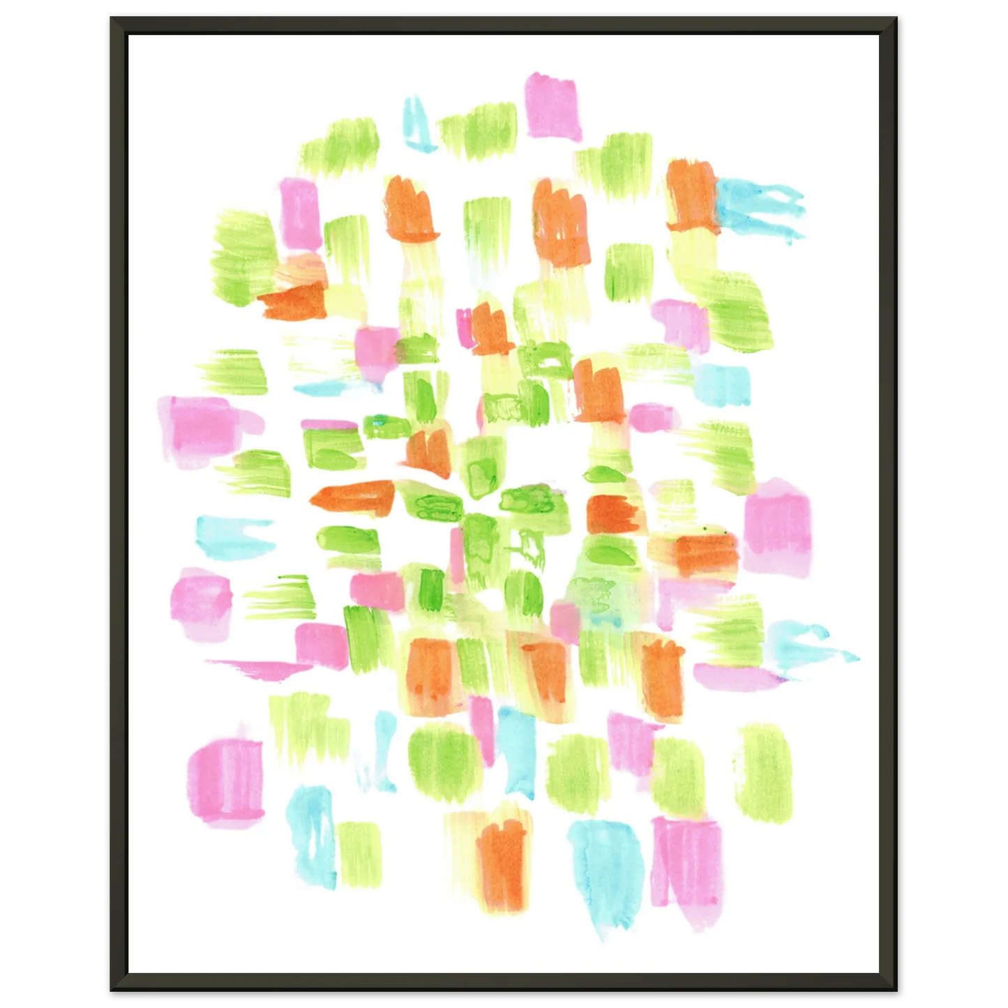 Classic Semi-Glossy Paper Metal Framed Poster Pastel Mosaïc - Laure Leprince - Artiste Peintre