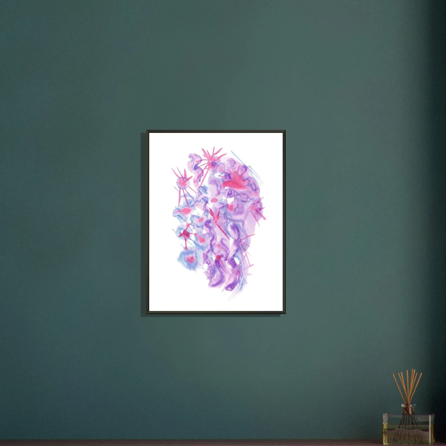 Classic Semi-Glossy Paper Metal Framed Poste Nebuleuse Pourpre - Laure Leprince - Artiste Peintre