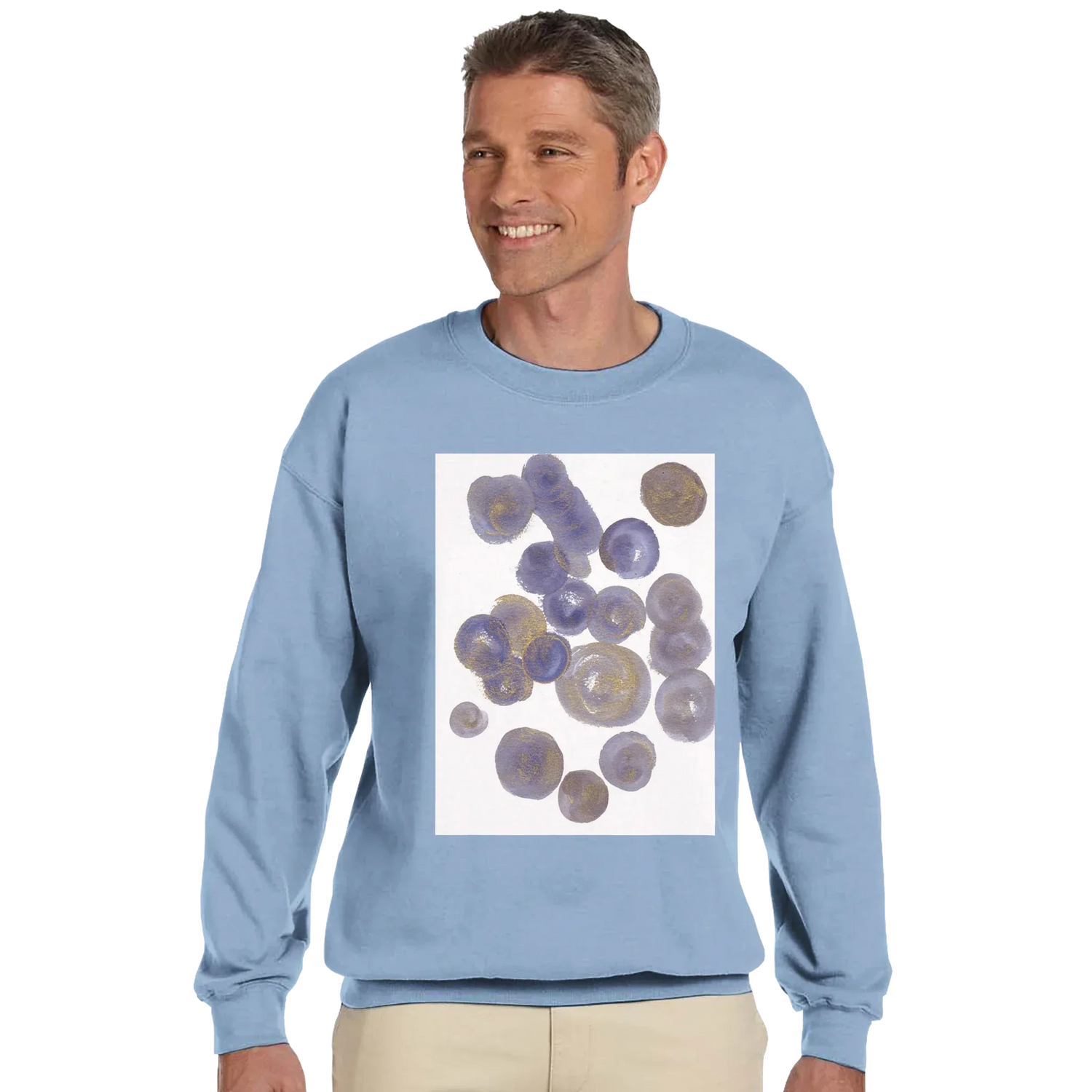 Sweatshirt Unisexe Classique Spheres – Impression Artistique Multicolore - Laure Leprince - Artiste Peintre