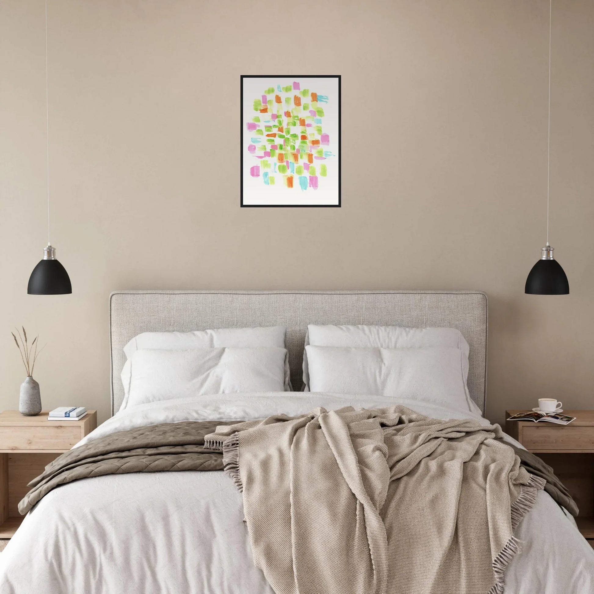 Affiche Encadrée Museum-Quality Matte Paper Wooden Framed Poste Pastel Mosaïc - Laure Leprince - Artiste Peintre