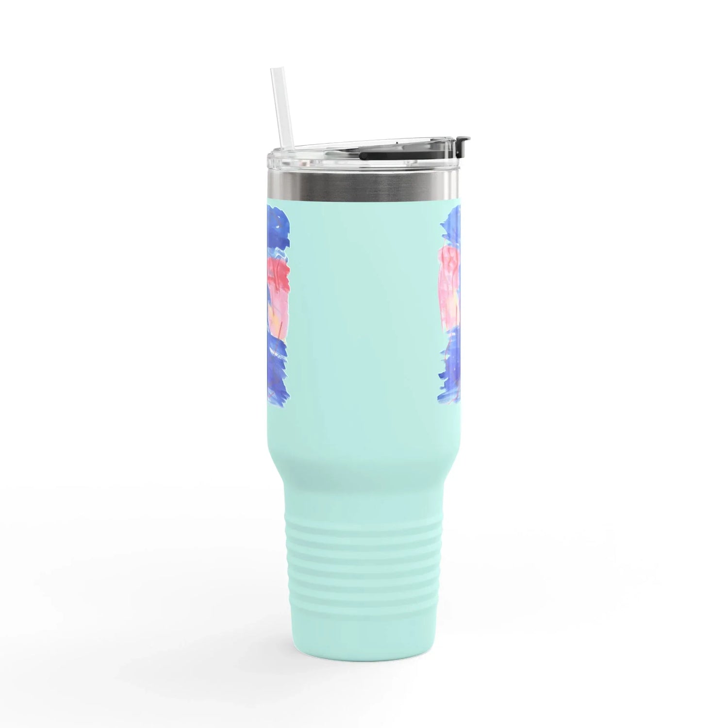 40oz Insulated Travel Mug – Midnight SirenWatercolor Design - Laure Leprince - Artiste Peintre