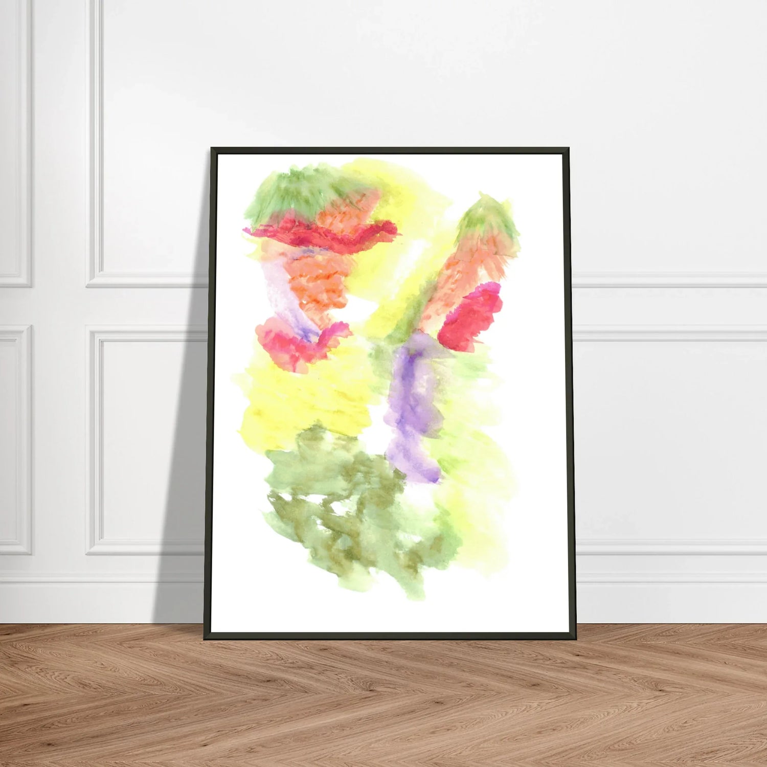 Classic Semi-Glossy Paper Metal Framed Poste Eclosion Chromatique - Laure Leprince - Artiste Peintre