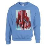 Sweatshirt Unisexe Classique Crimson Tower– Impression Artistique Multicolore - Laure Leprince - Artiste Peintre