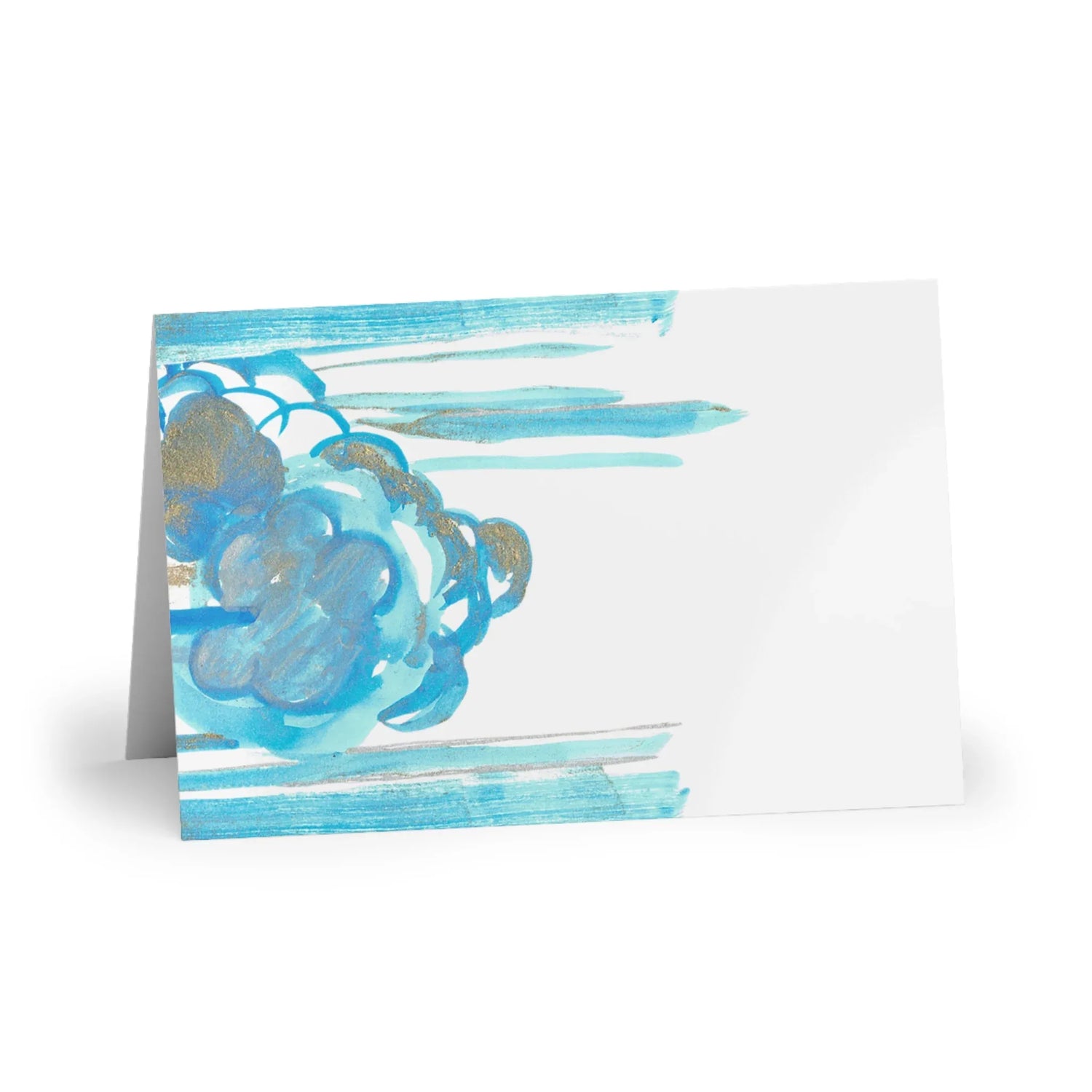 Deco Ocean Bloom #16 Leaf Greeting Card - Elegant - Laure Leprince - Artiste Peintre