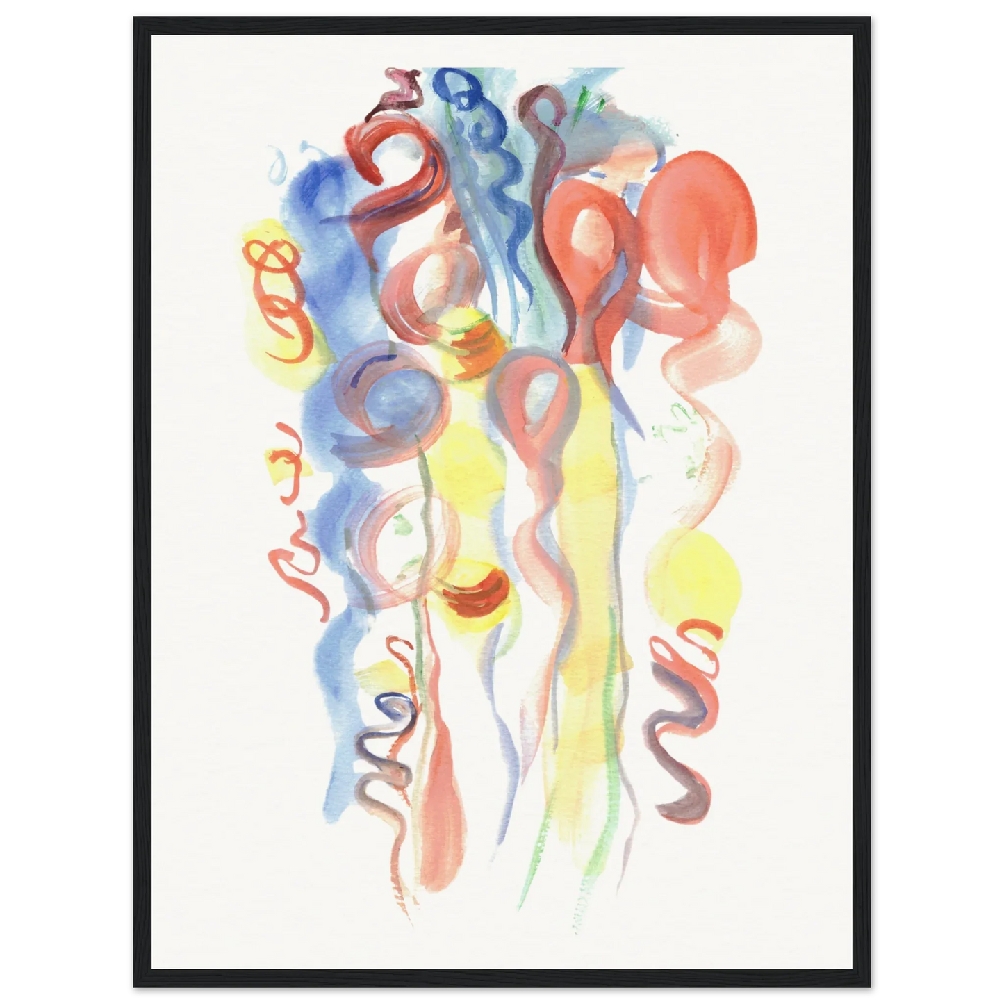 Affiche Encadrée Museum-Quality Matte Paper Aluminium Framed Serpentins - Laure Leprince - Artiste Peintre