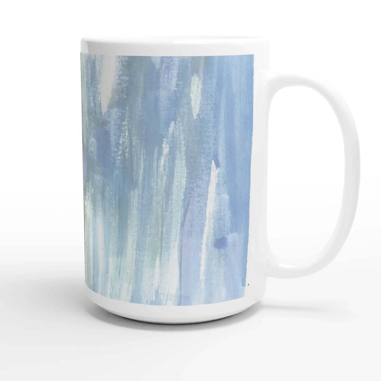 Mug en céramique blanche 44 Silent Water– Grand format, design et qualité durable - Laure Leprince - Artiste Peintre