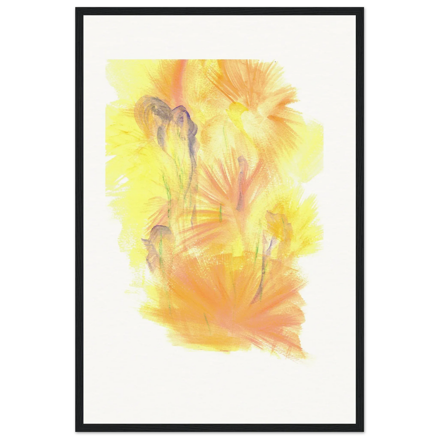 Affiche Encadrée Museum-Quality Matte Paper Wooden Framed Poste Blue Swirls - Laure Leprince - Artiste Peintre