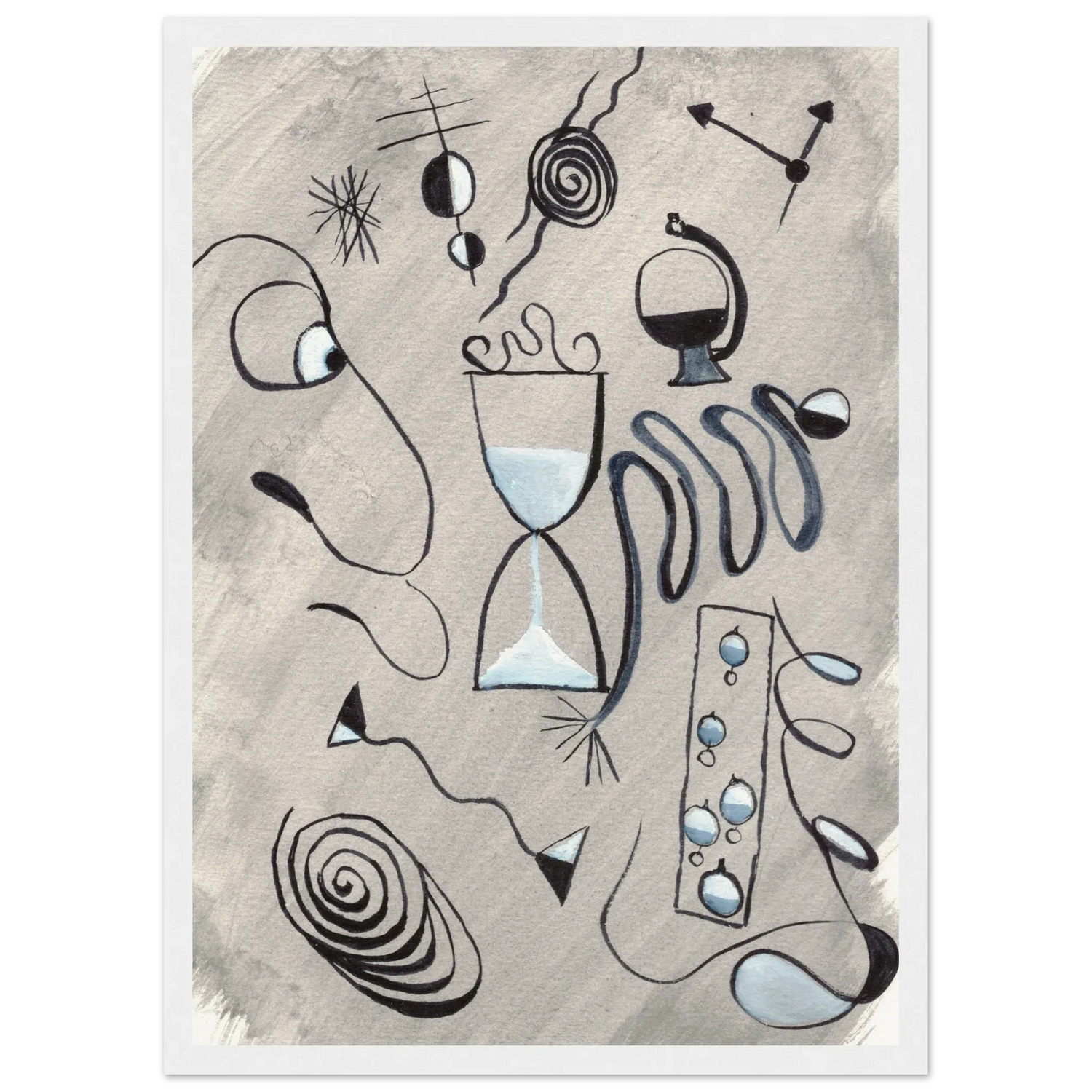 Affiche encadrée bois | Papier mat qualité musée | Aquarelle originale Laure Leprince - Laure Leprince - Artiste Peintre