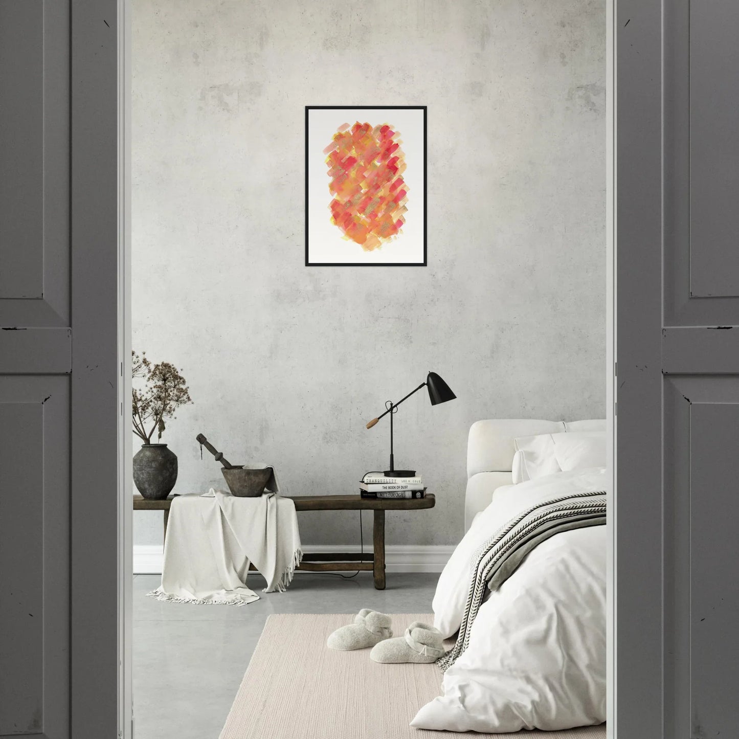Affiche Encadrée Museum-Quality Matte Paper Wooden Framed Poste Sunset Ember - Laure Leprince - Artiste Peintre