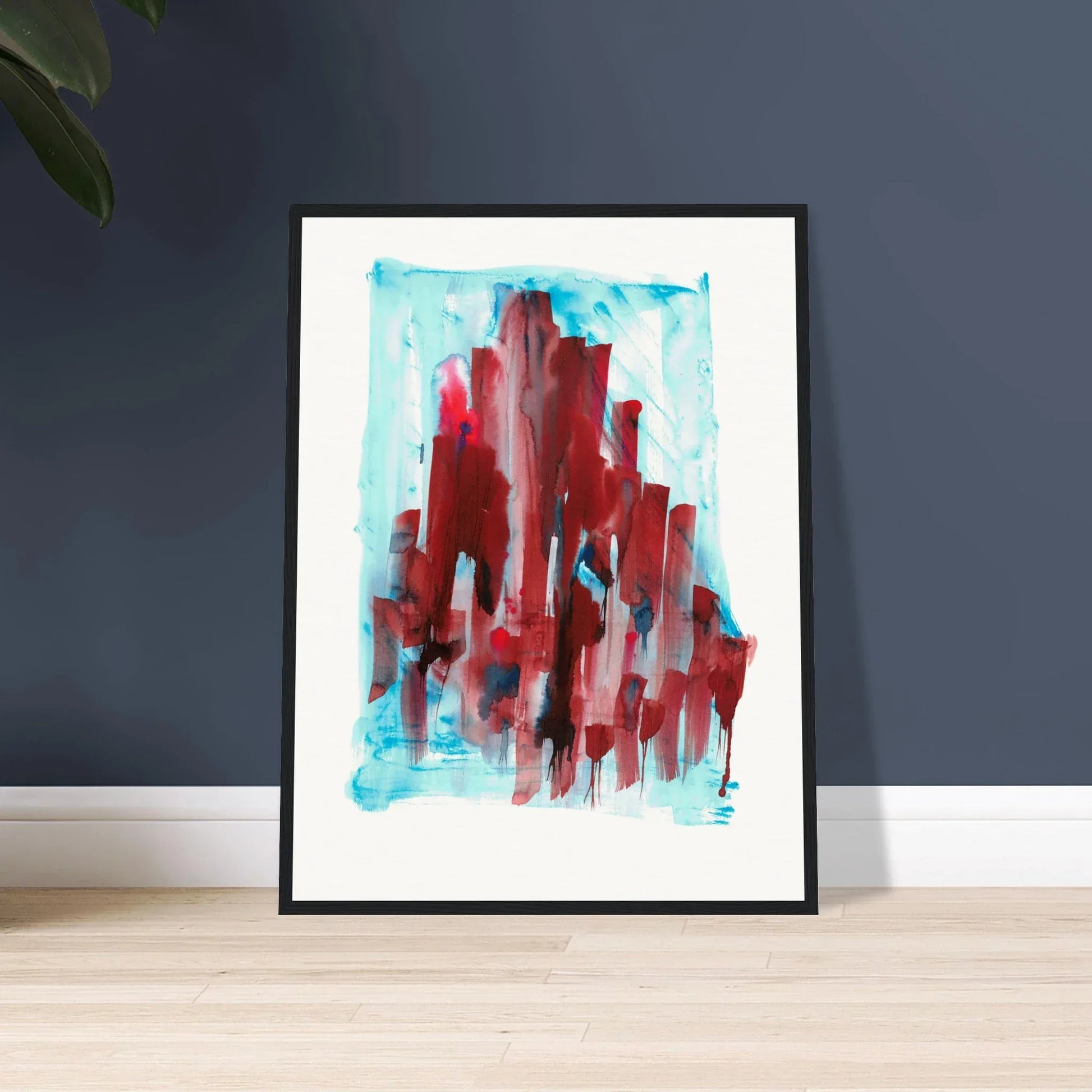 Affiche Encadrée Museum-Quality Matte Paper Wooden Framed Crimson Tower - Laure Leprince - Artiste Peintre
