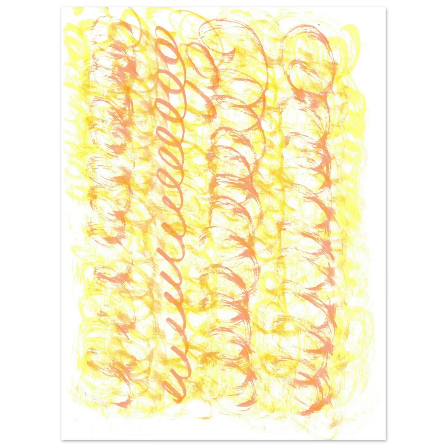Sun-Kissed Abstract Swirls: Premium Matte Paper Poster - Vibrant Aquarelle Art for Any Space - Laure Leprince - Artiste Peintre