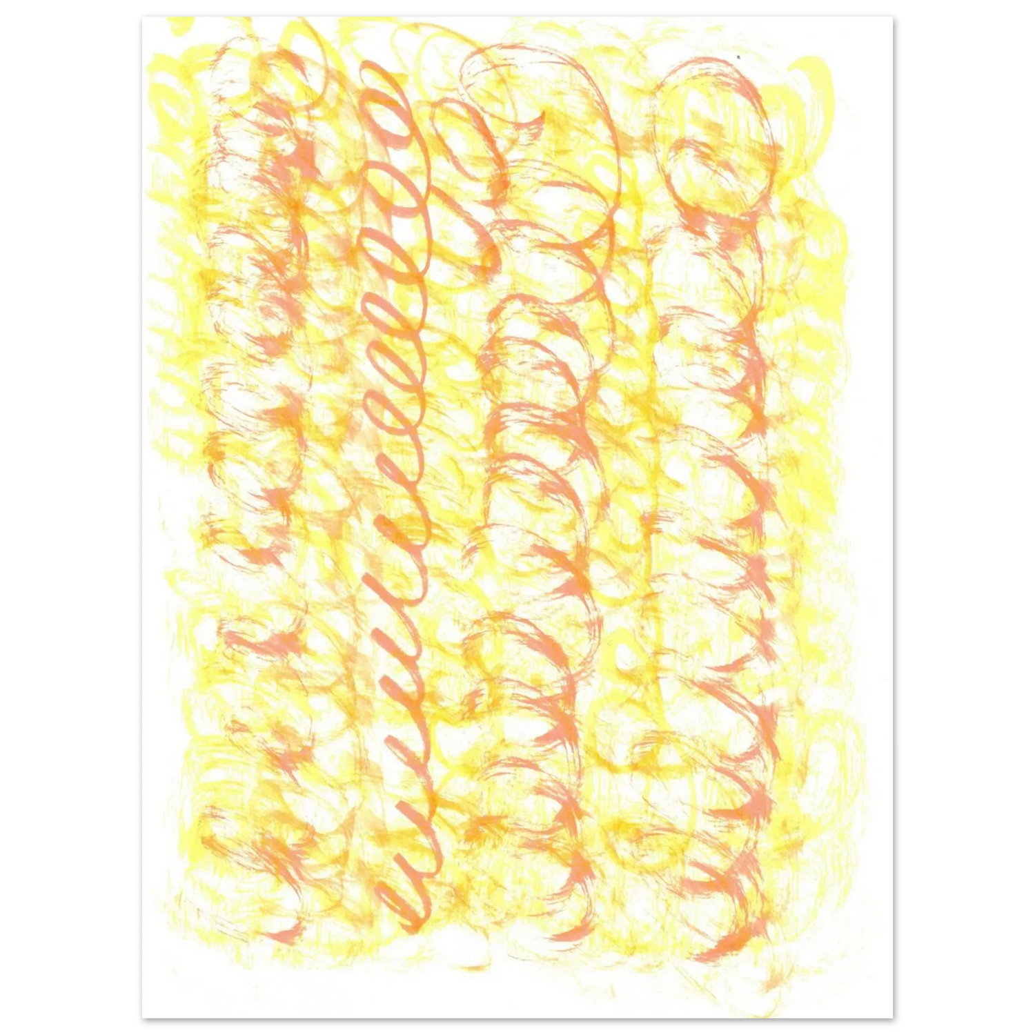 Sun-Kissed Abstract Swirls: Premium Matte Paper Poster - Vibrant Aquarelle Art for Any Space - Laure Leprince - Artiste Peintre