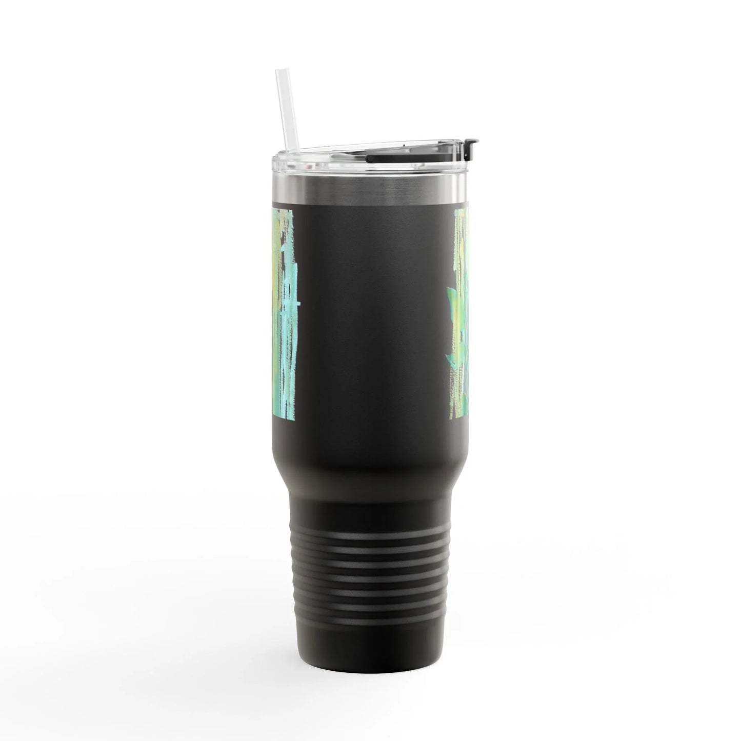 40oz Insulated Travel Mug – Veine Verte Watercolor Design - Laure Leprince - Artiste Peintre