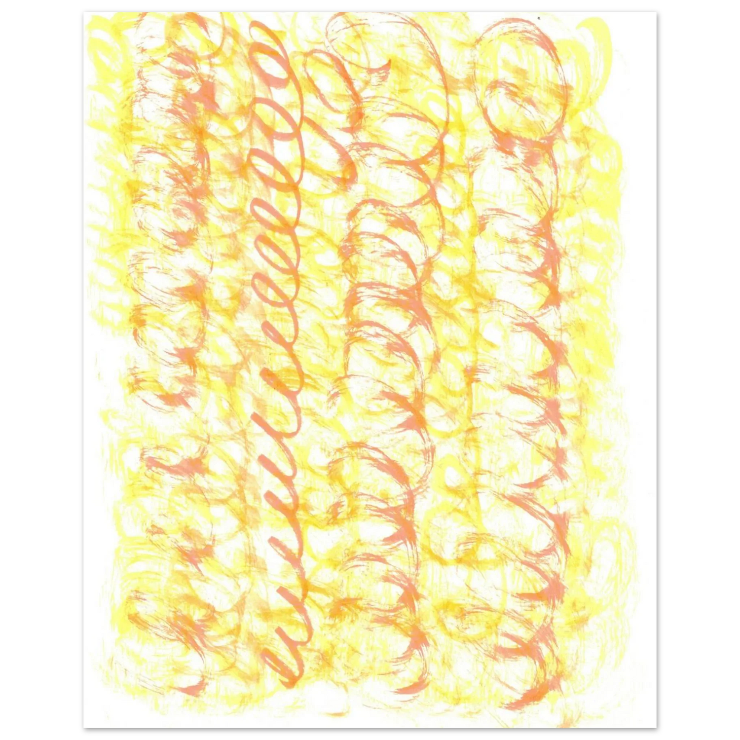 Sun-Kissed Abstract Swirls: Premium Matte Paper Poster - Vibrant Aquarelle Art for Any Space - Laure Leprince - Artiste Peintre