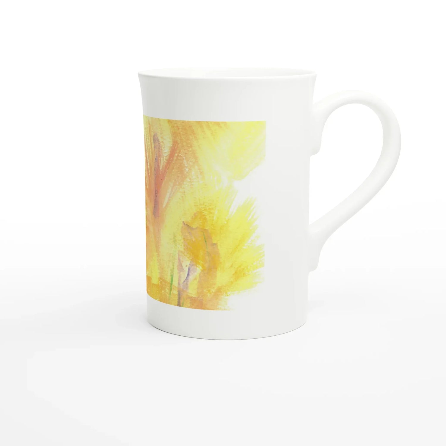 Mug en porcelaine blanche 30 cl Sun Whisper – Élégance et finesse intemporelle - Laure Leprince - Artiste Peintre