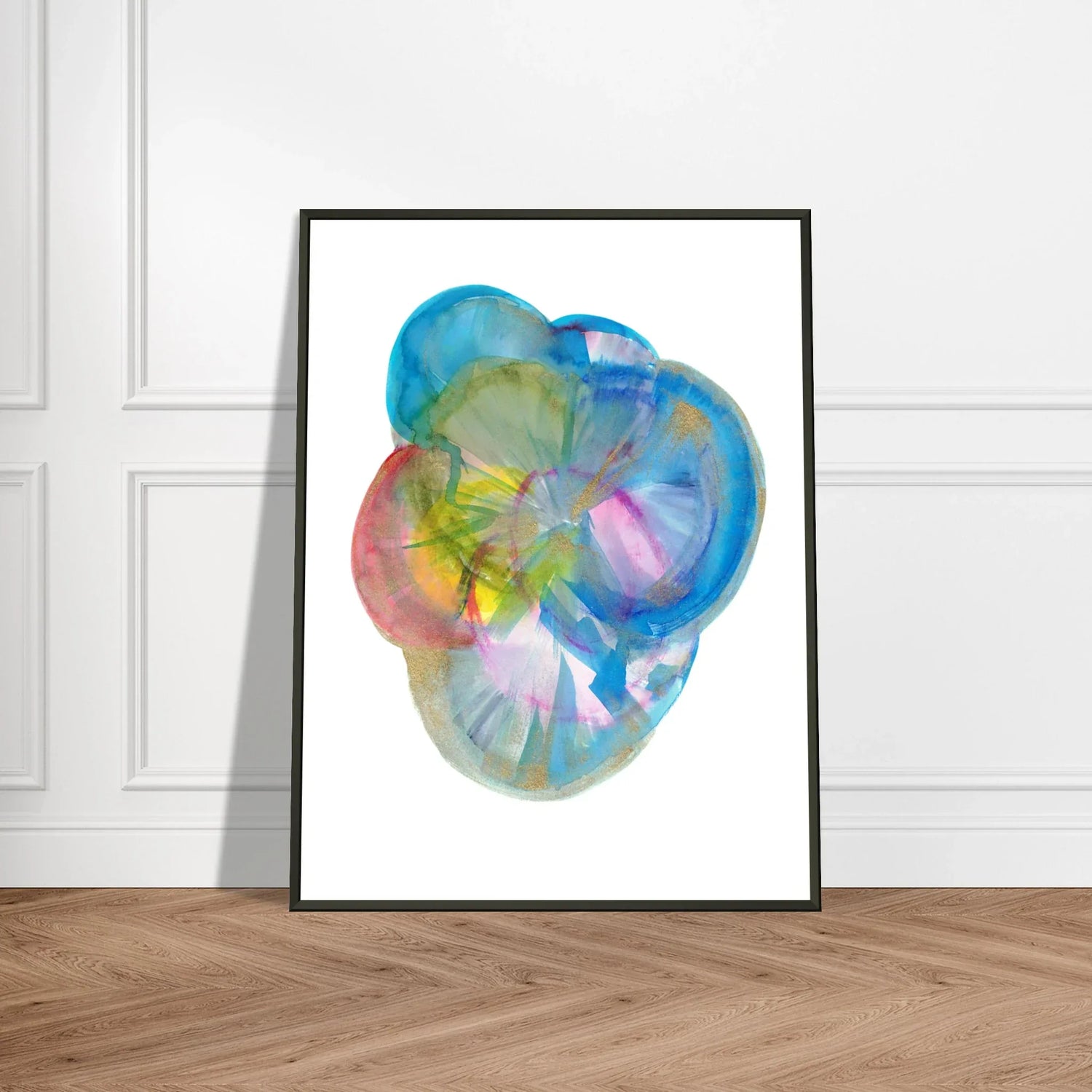 Classic Semi-Glossy Paper Metal Framed Poste Crystal Bloom - Laure Leprince - Artiste Peintre
