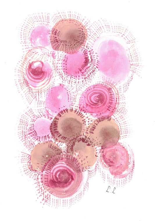 🌸 Douceur rosée – Aquarelle florale intuitive par Laure Leprince