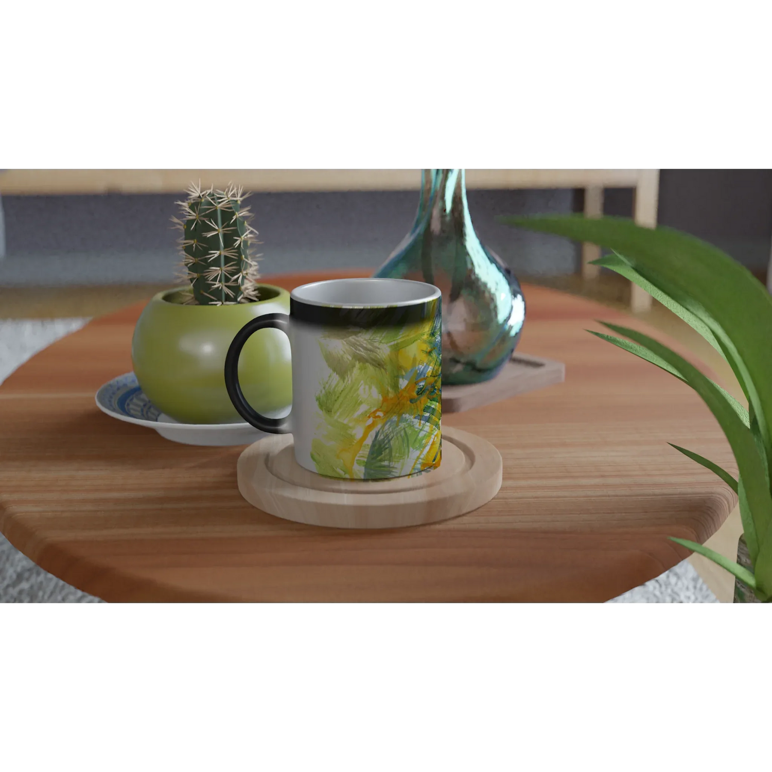 Mug magique en céramique 325 ml Tempête Solaire – Révèlez votre motif à la chaleur - Laure Leprince - Artiste Peintre